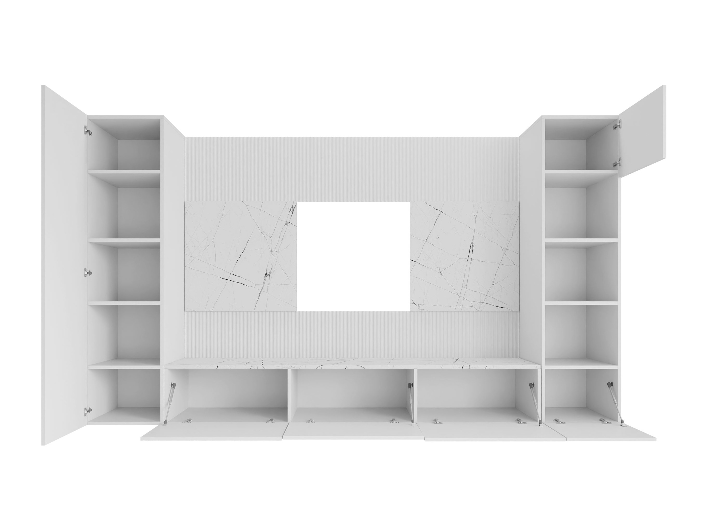 Set za dnevnu sobu Comfivo Salix IV (Crno + Crni mermer)