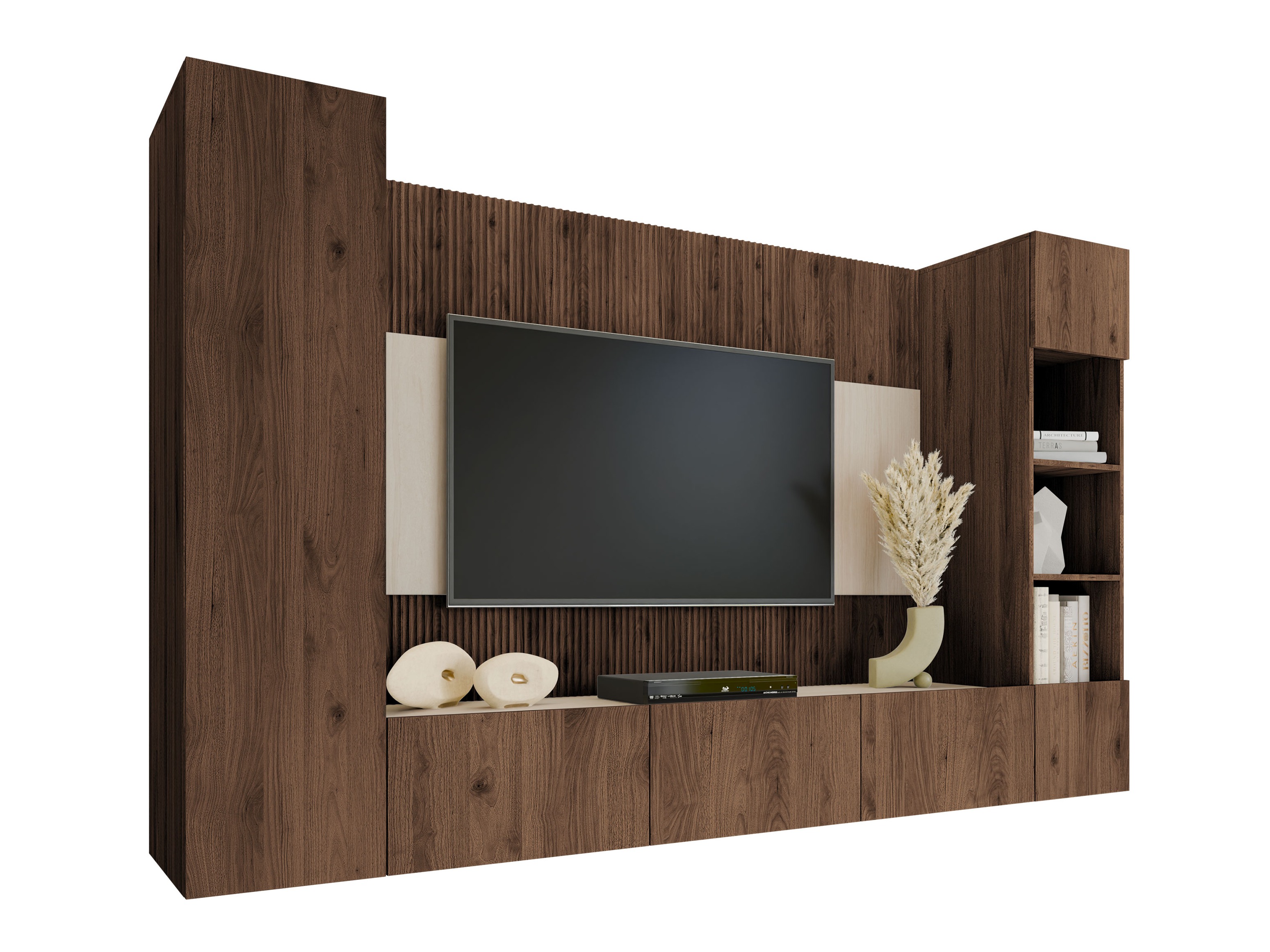 Set za dnevnu sobu Comfivo Salix IV (Orah + Svetlo Travertine)