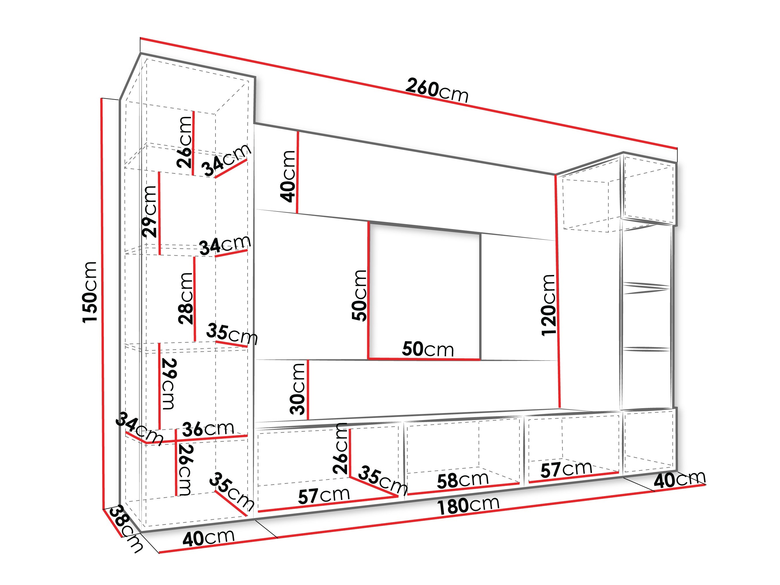 Set za dnevnu sobu Comfivo Salix IV (Orah + Svetlo Travertine)