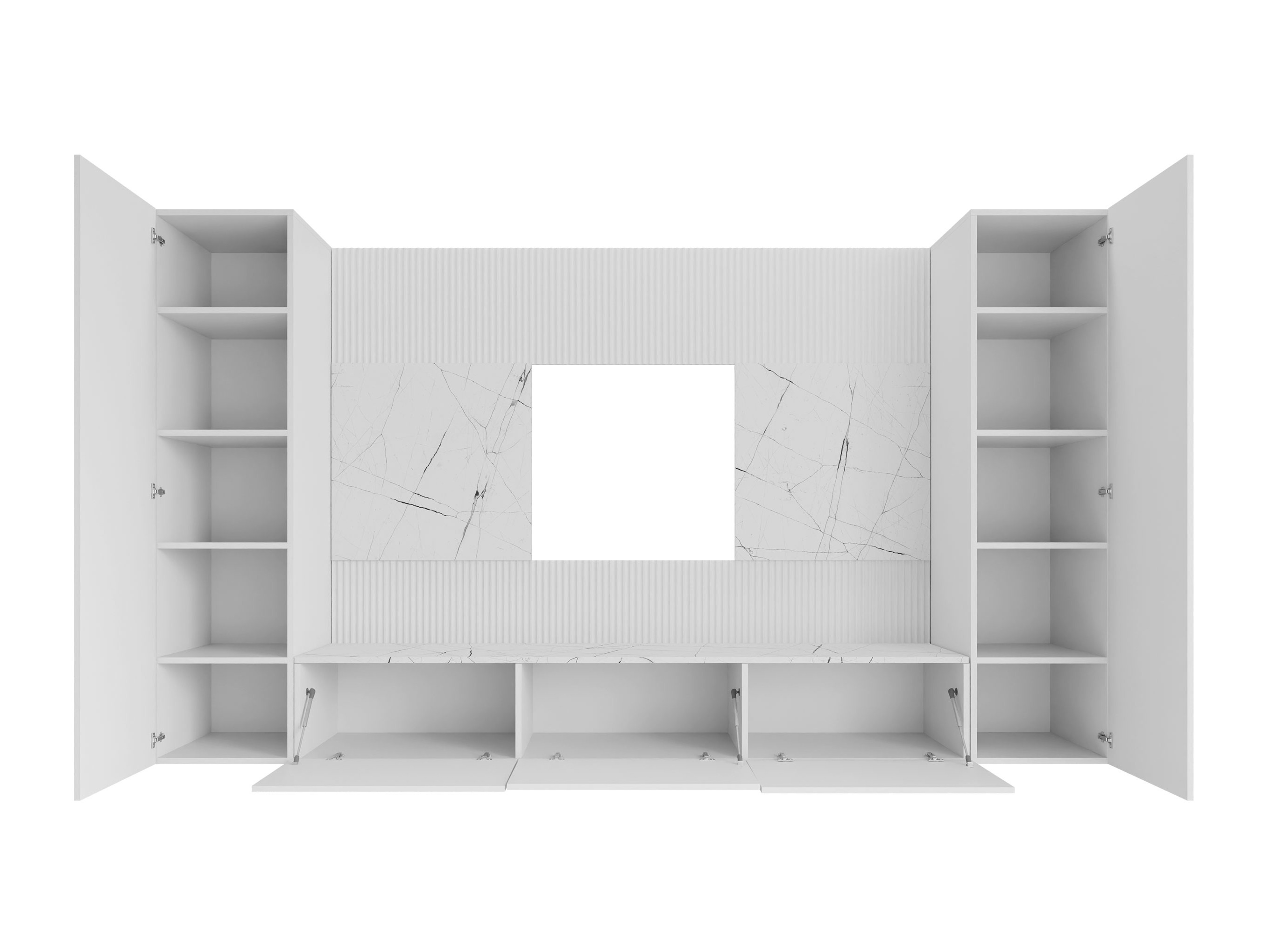 Set za dnevnu sobu Comfivo Salix V (Belo + Beli mermer)