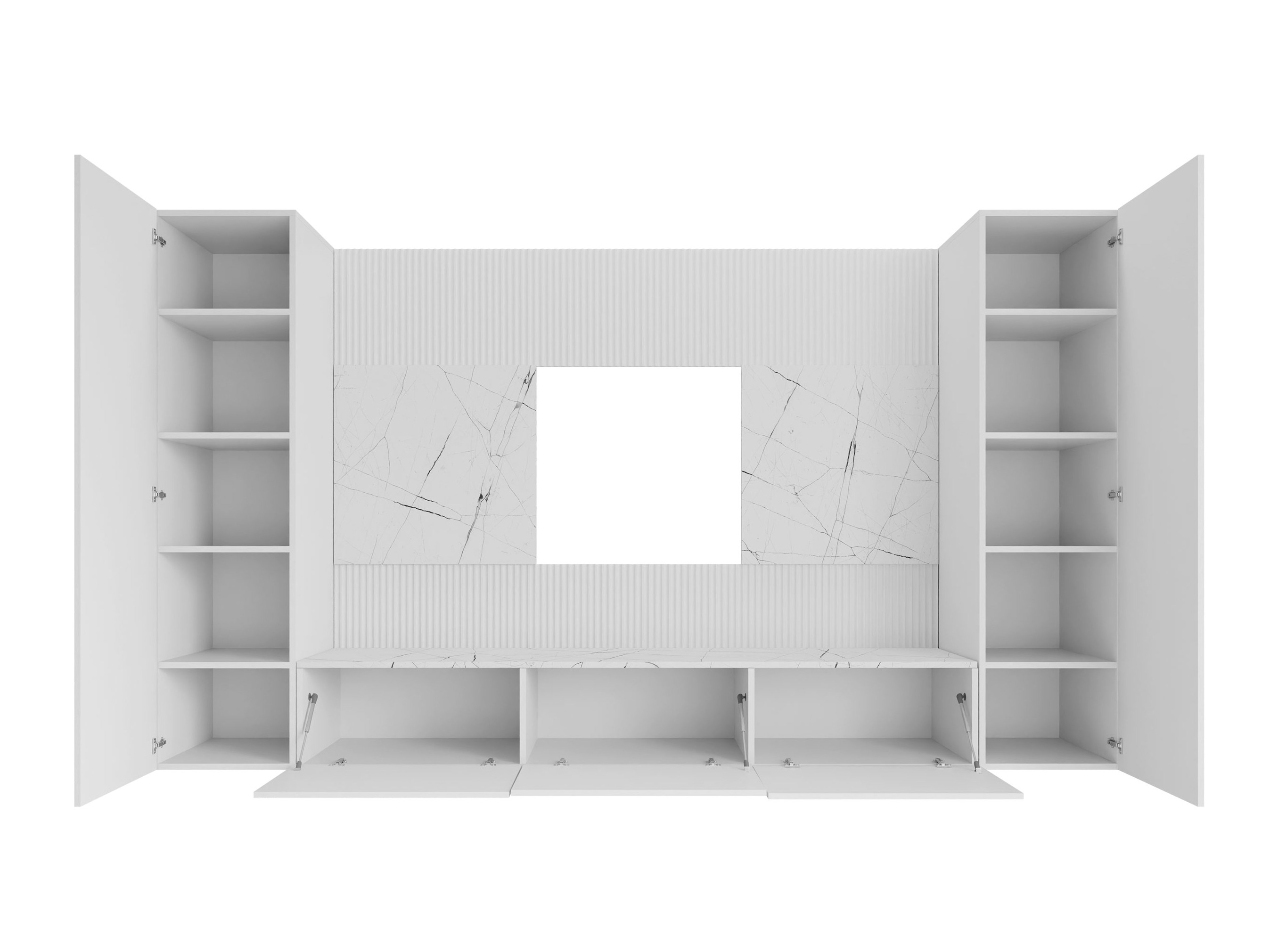 Set za dnevnu sobu Comfivo Salix V (Crno + Crni mermer)