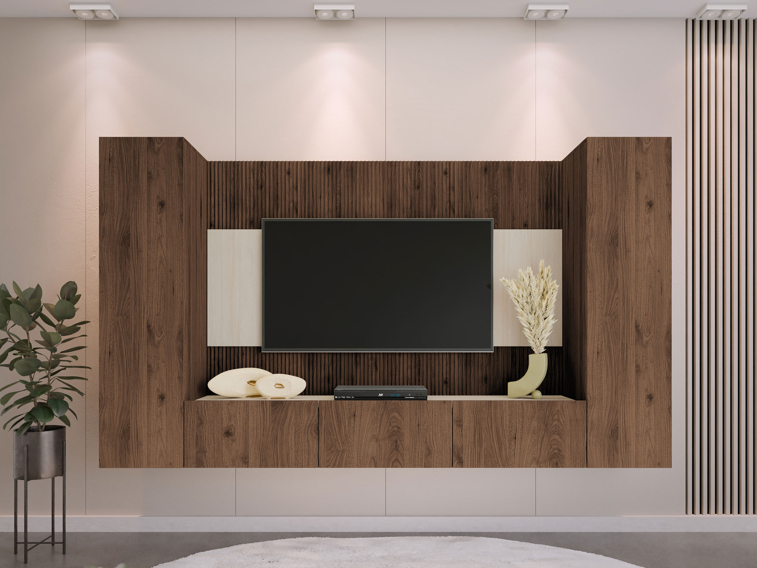 Set za dnevnu sobu Comfivo Salix V (Orah + Svetlo Travertine)