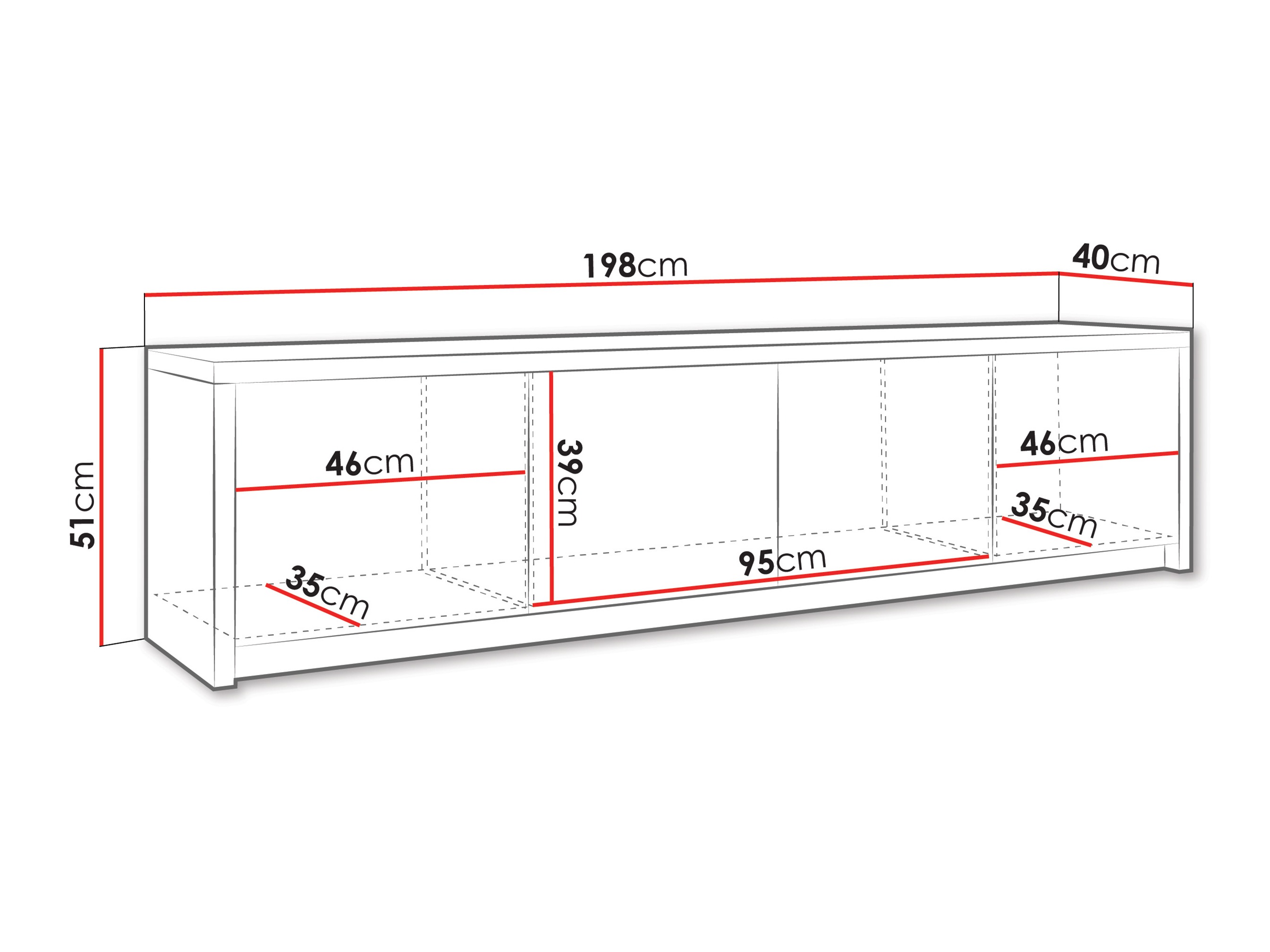 TV komoda Providence 201 (Belo)