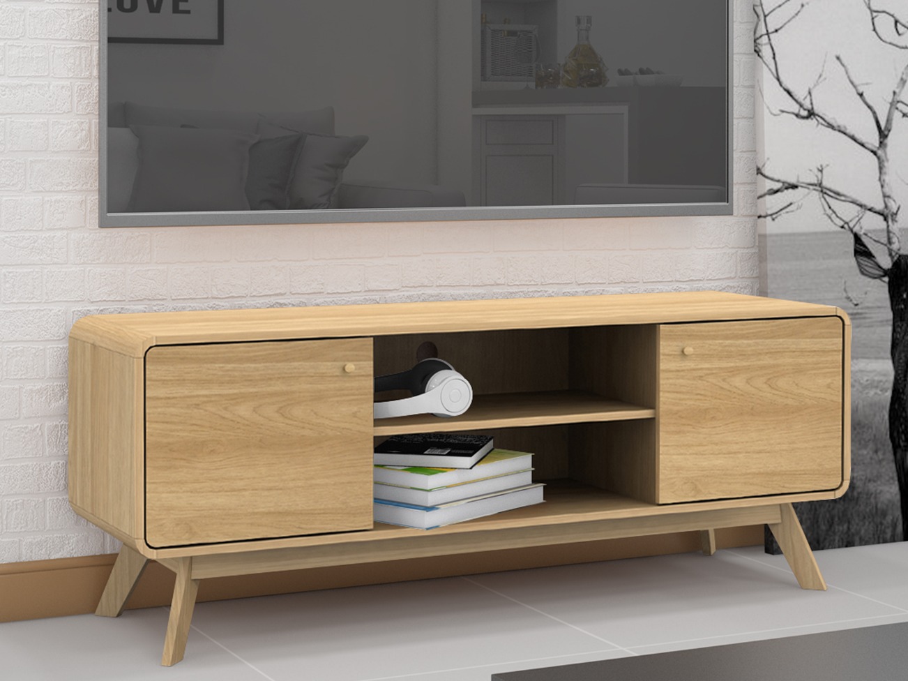 TV komoda Elbtena 107 (Hrast)