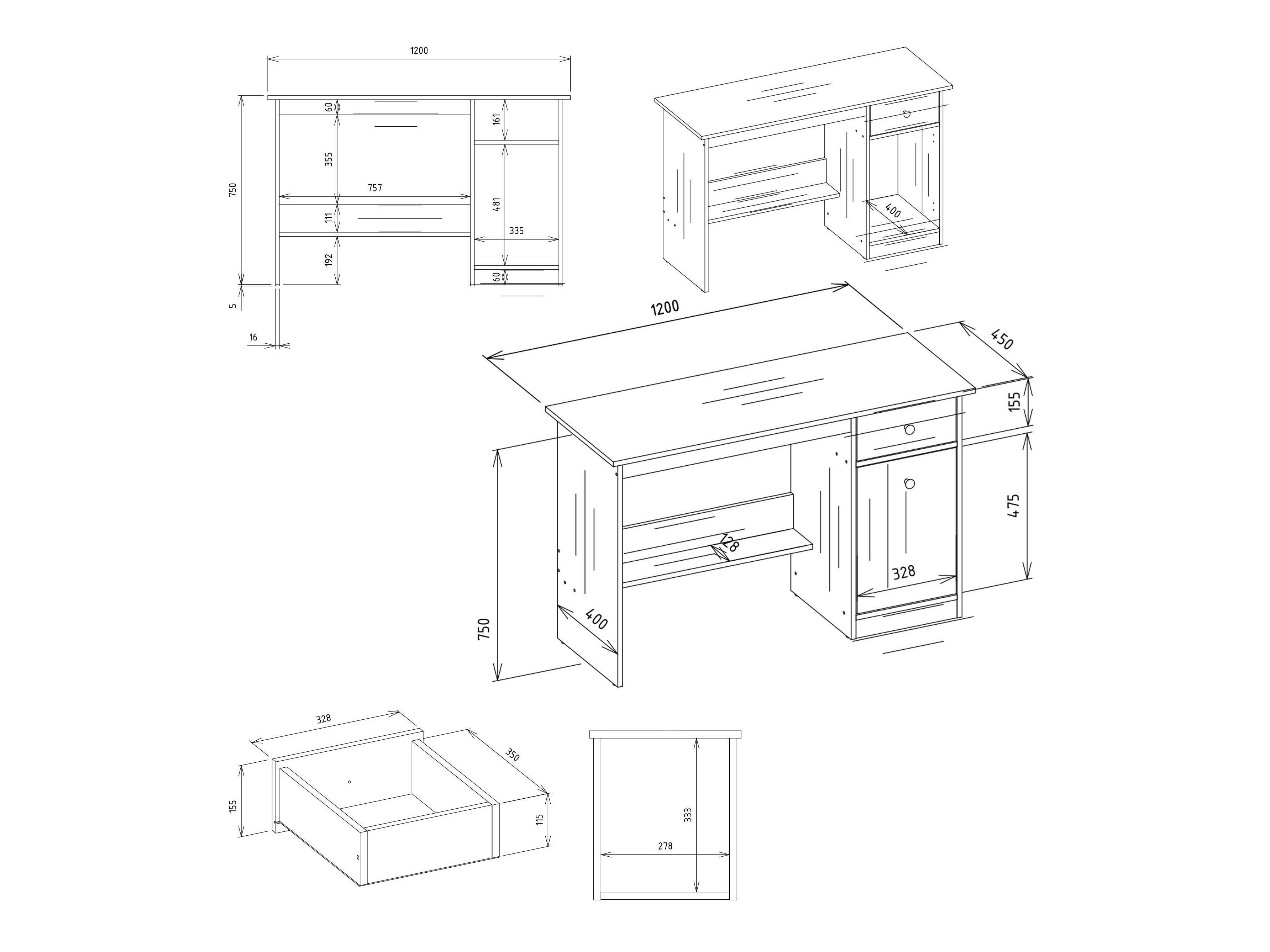 Kancelarijski sto Mandeville 366
