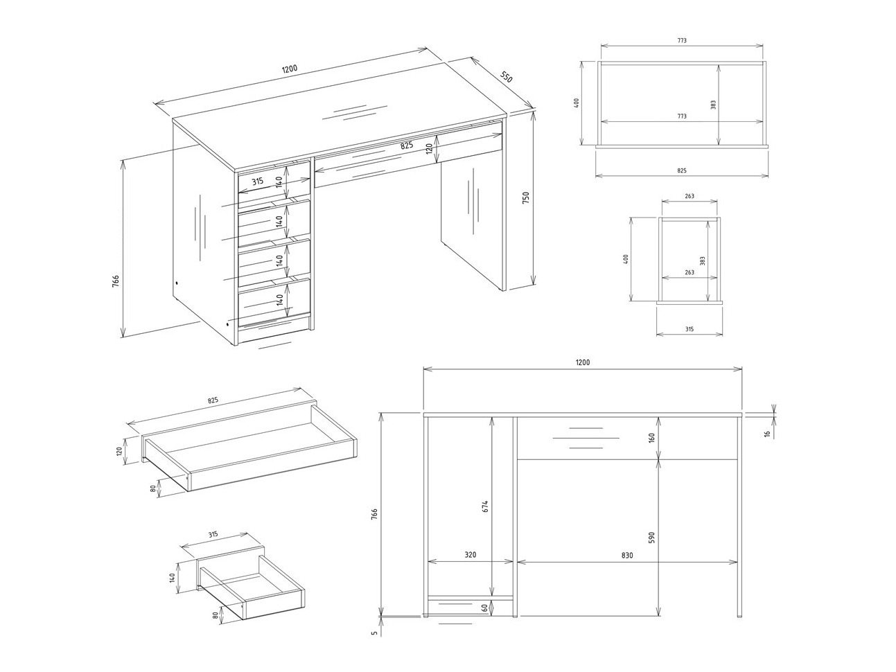 Kancelarijski sto Mandeville 368
