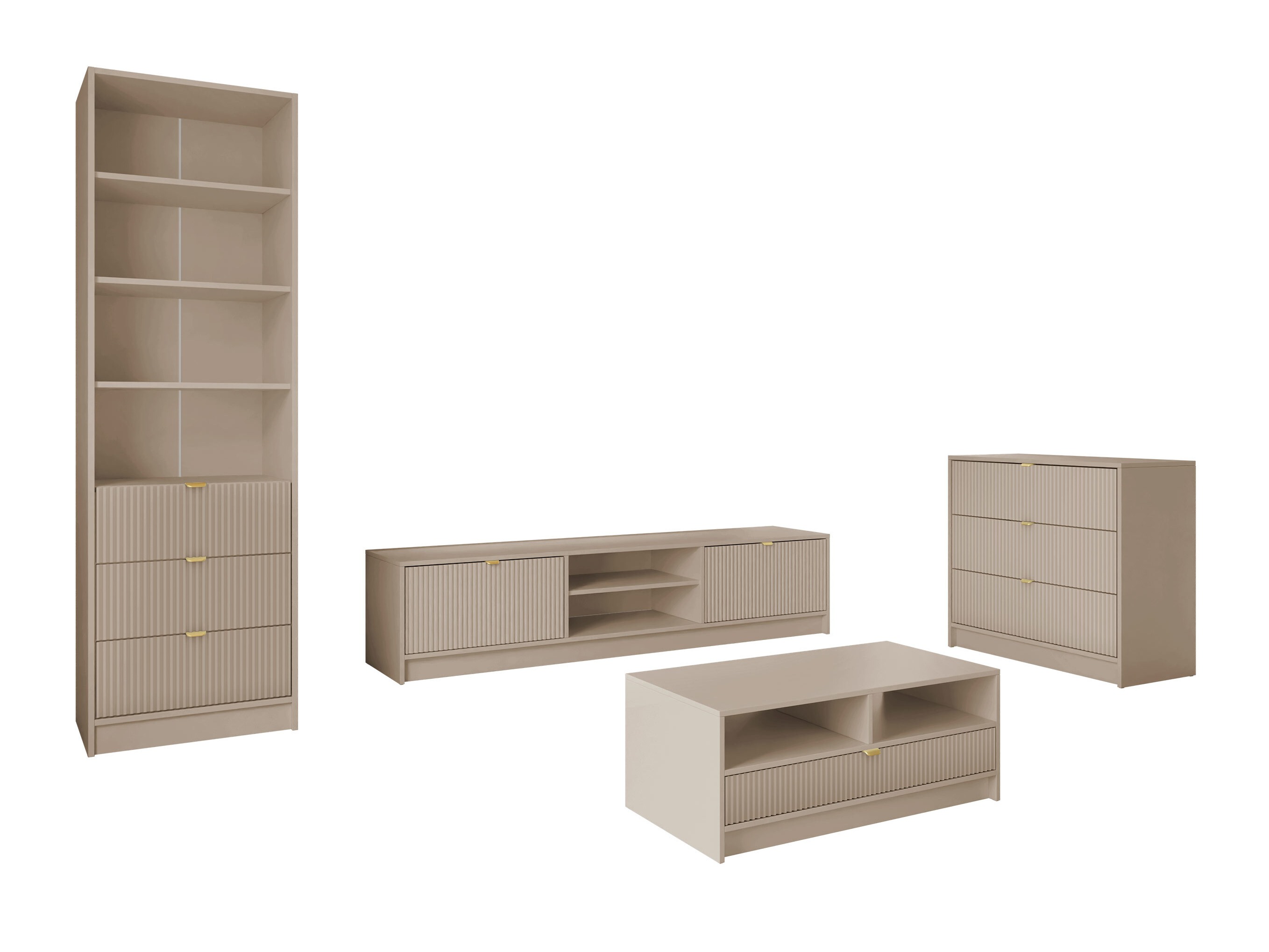 Set za dnevnu sobu Comfivo Papilio VII (Bež)