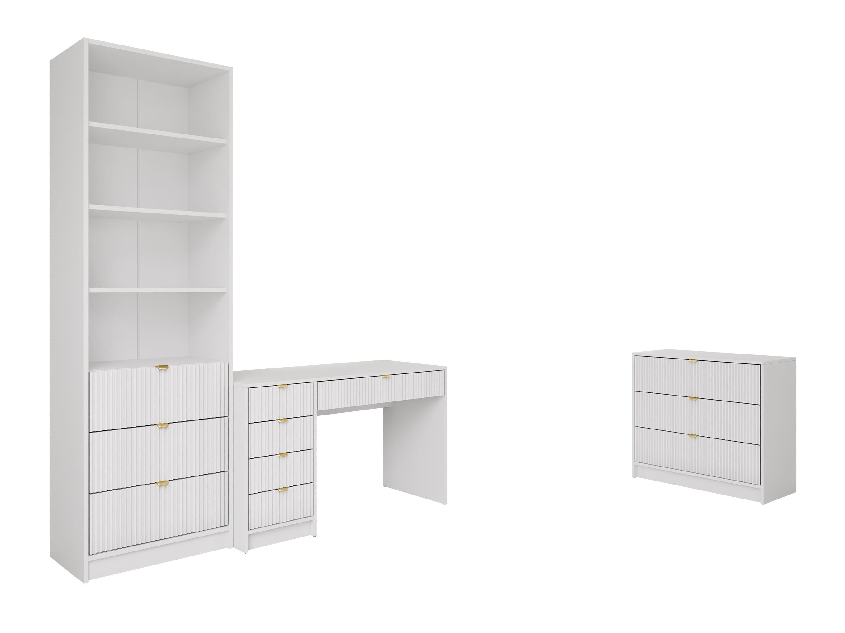 Set za kućnu kancelariju Comfivo Papilio V (Belo)