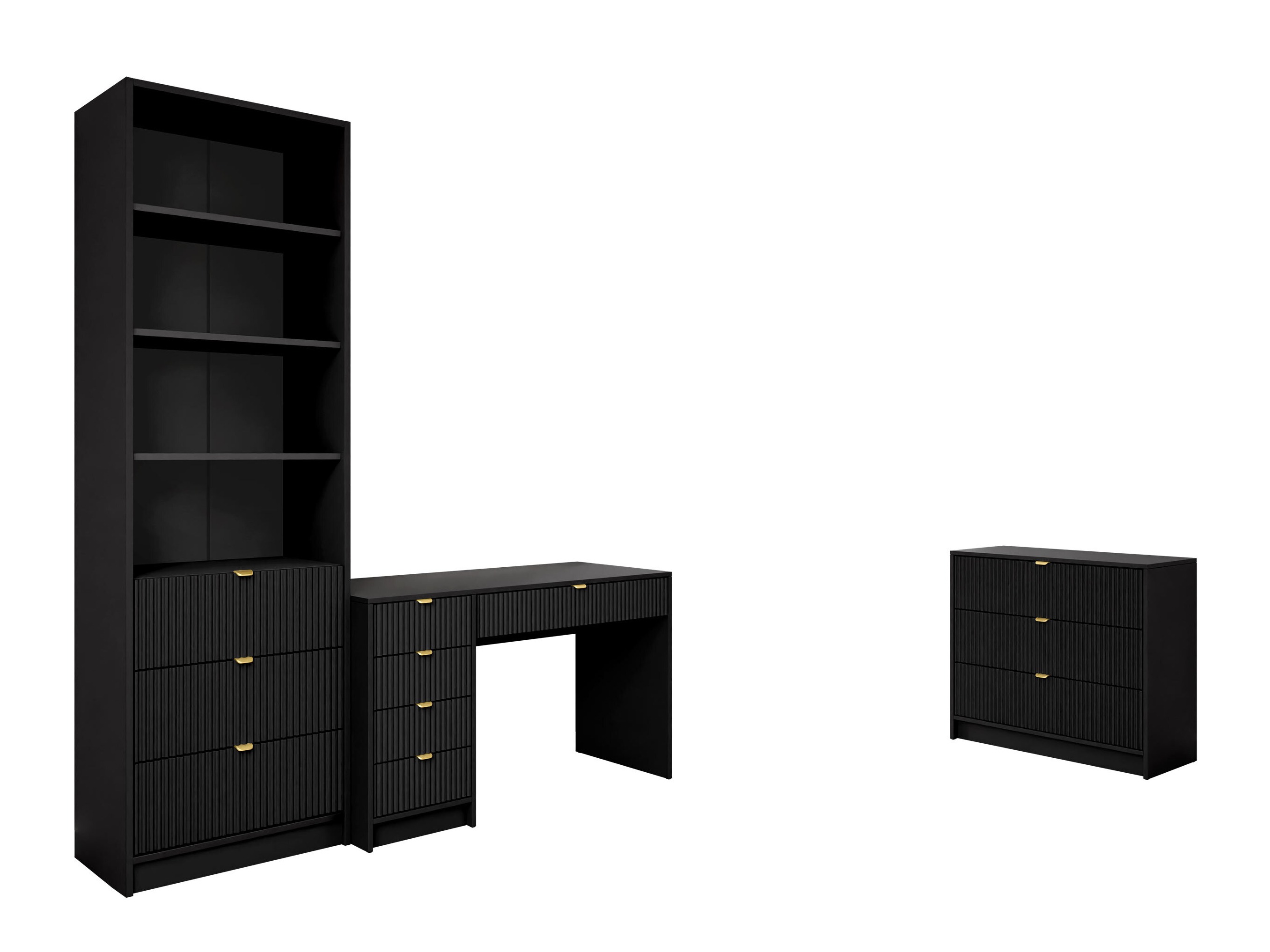 Set za kućnu kancelariju Comfivo Papilio V (Crno)