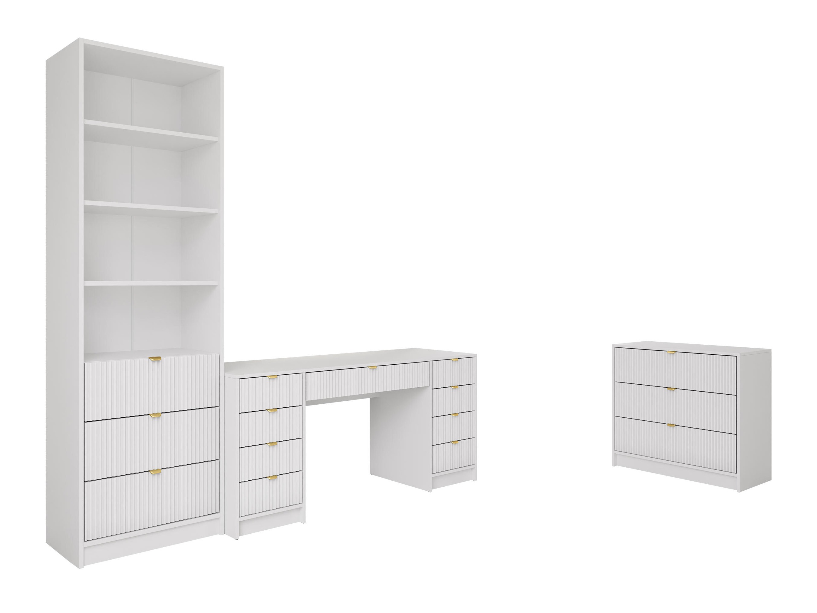 Set za kućnu kancelariju Comfivo Papilio VI (Belo)