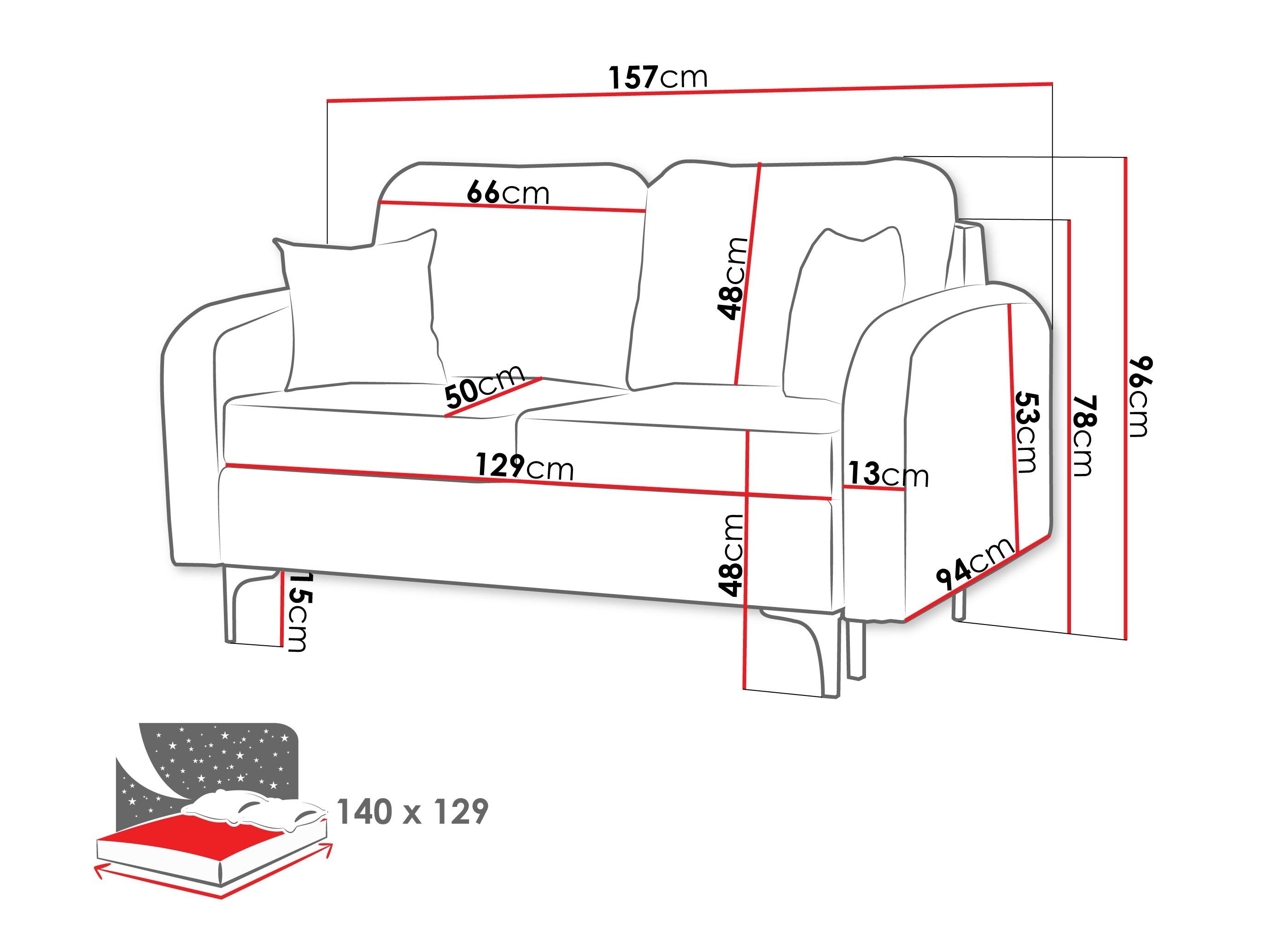 Sofa na razvlačenje Torlua 101 (Manila 16)