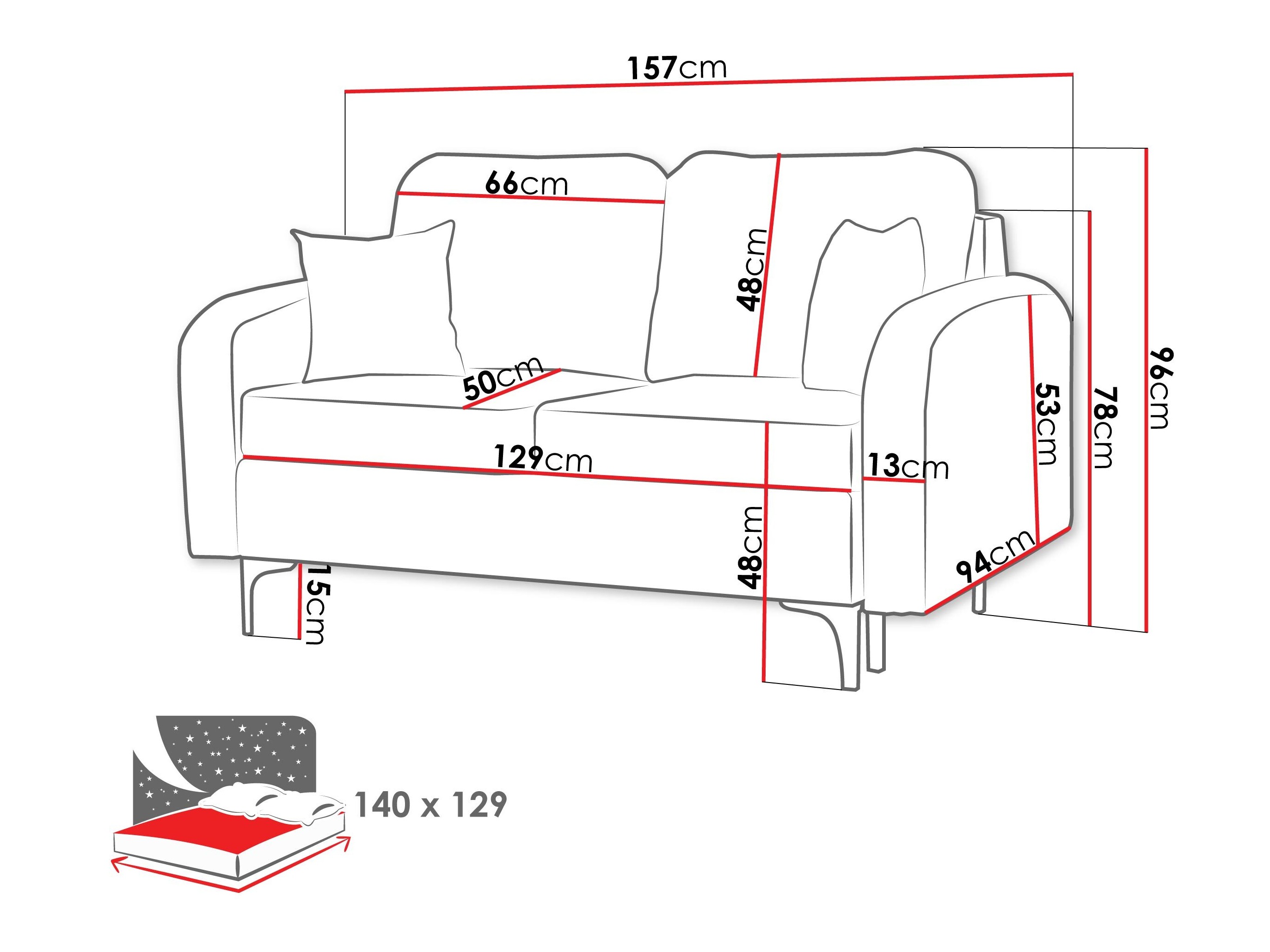 Sofa na razvlačenje Torlua 101 (Manila 19)