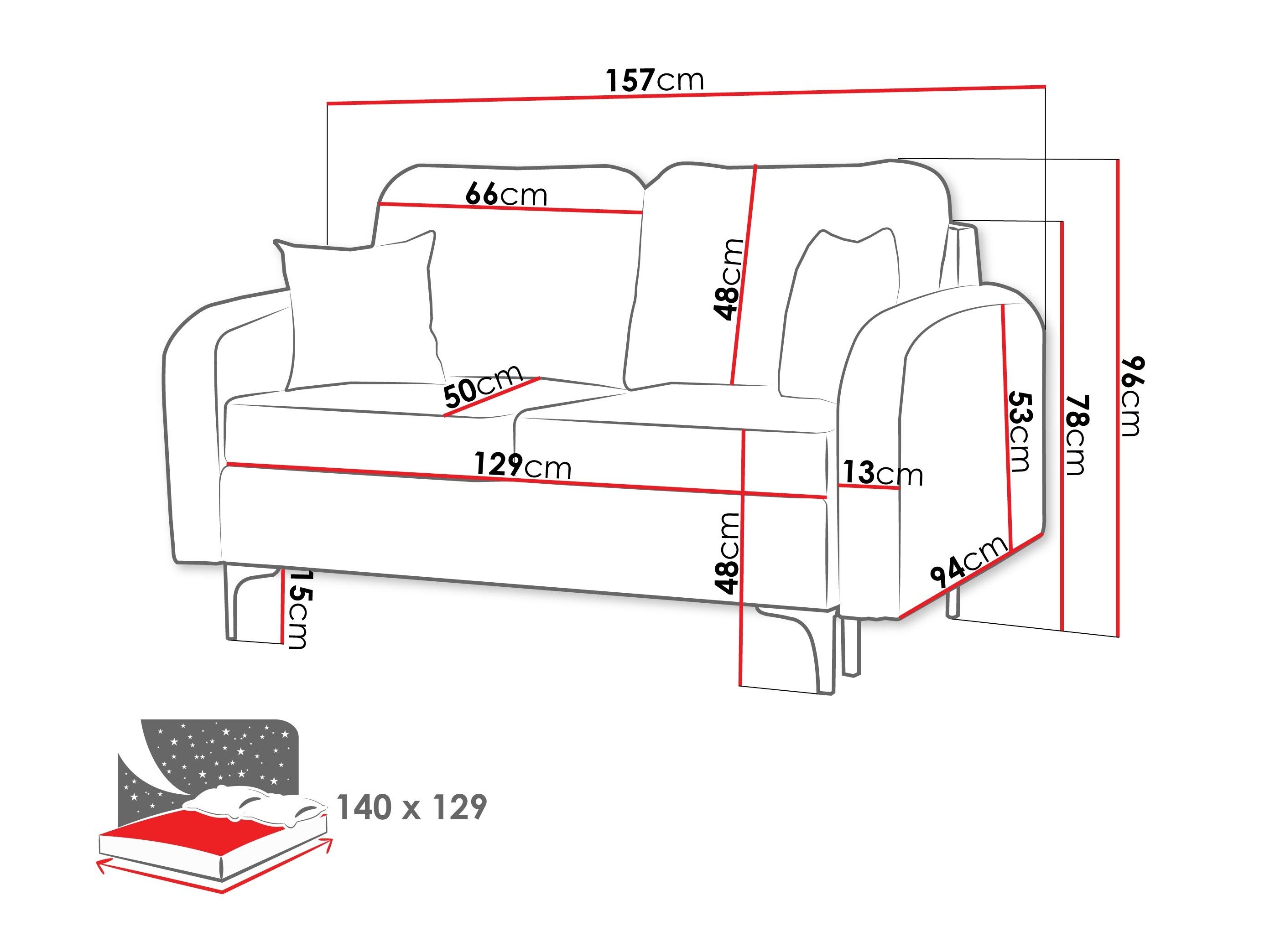 Sofa na razvlačenje Torlua 101 (Manila 29)