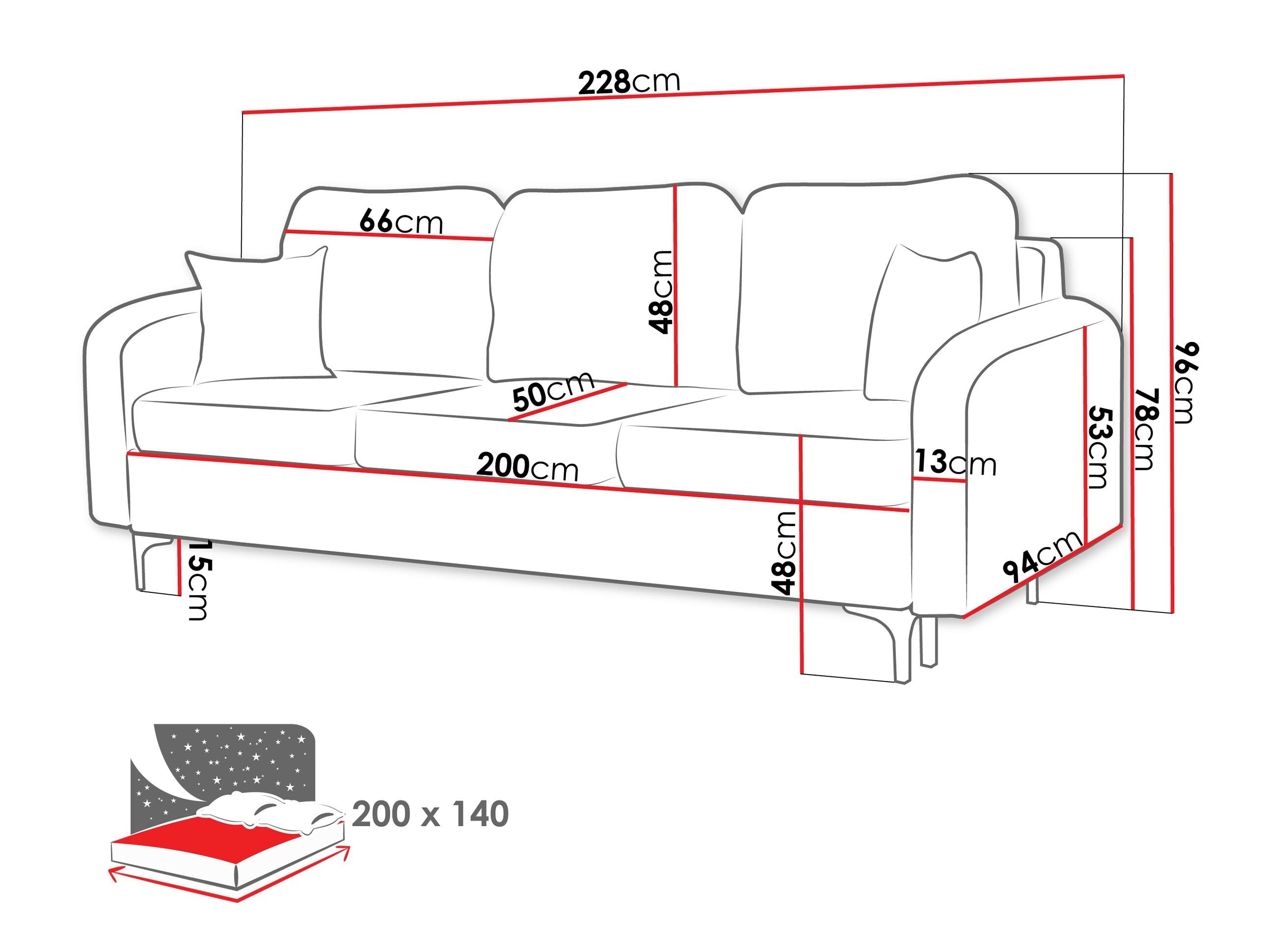 Sofa na razvlačenje Torlua 102 (Manila 16)