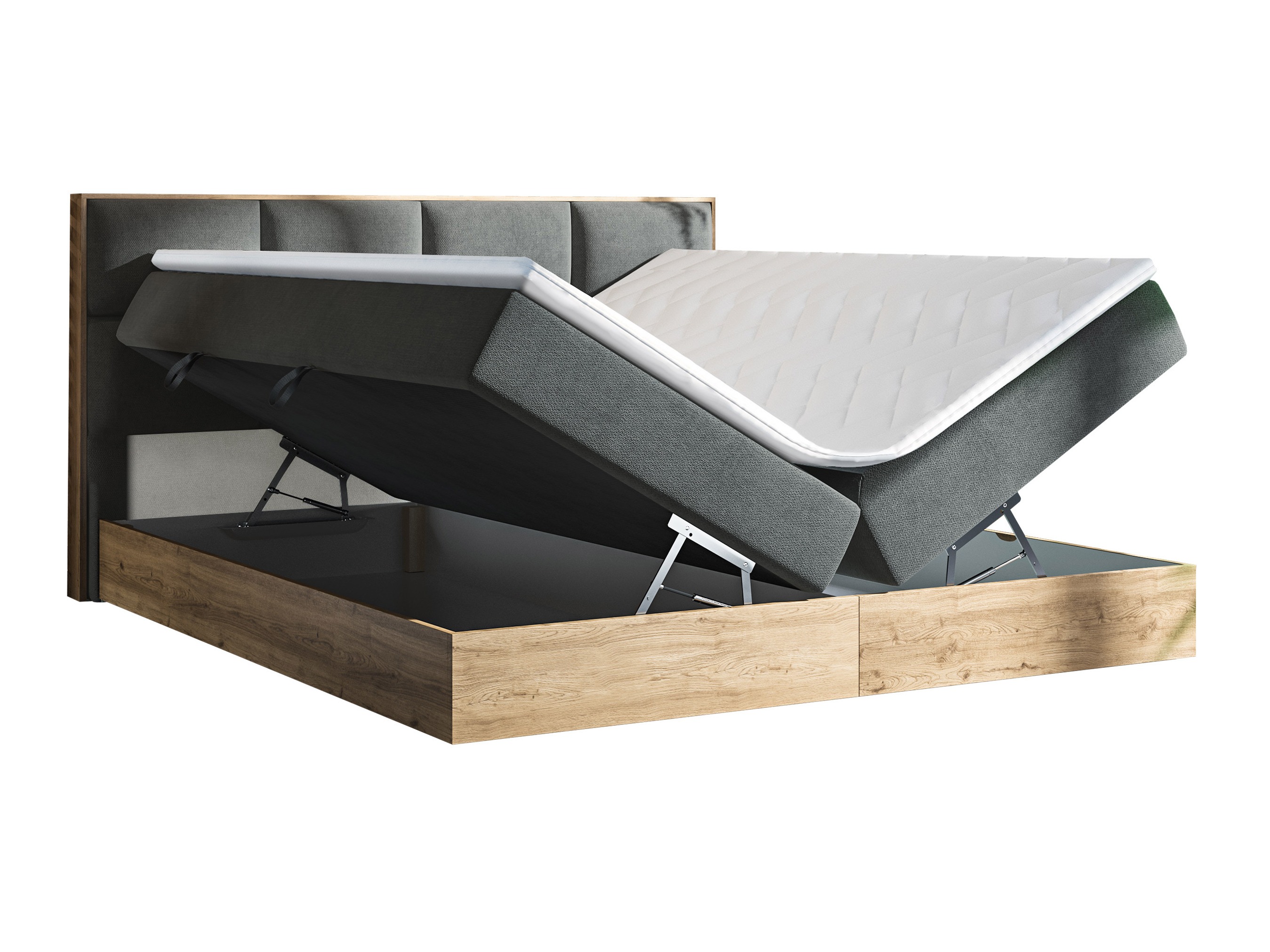 Boxspring krevet ComfiDream Miraena (Zlatni hrast + Soro 21)