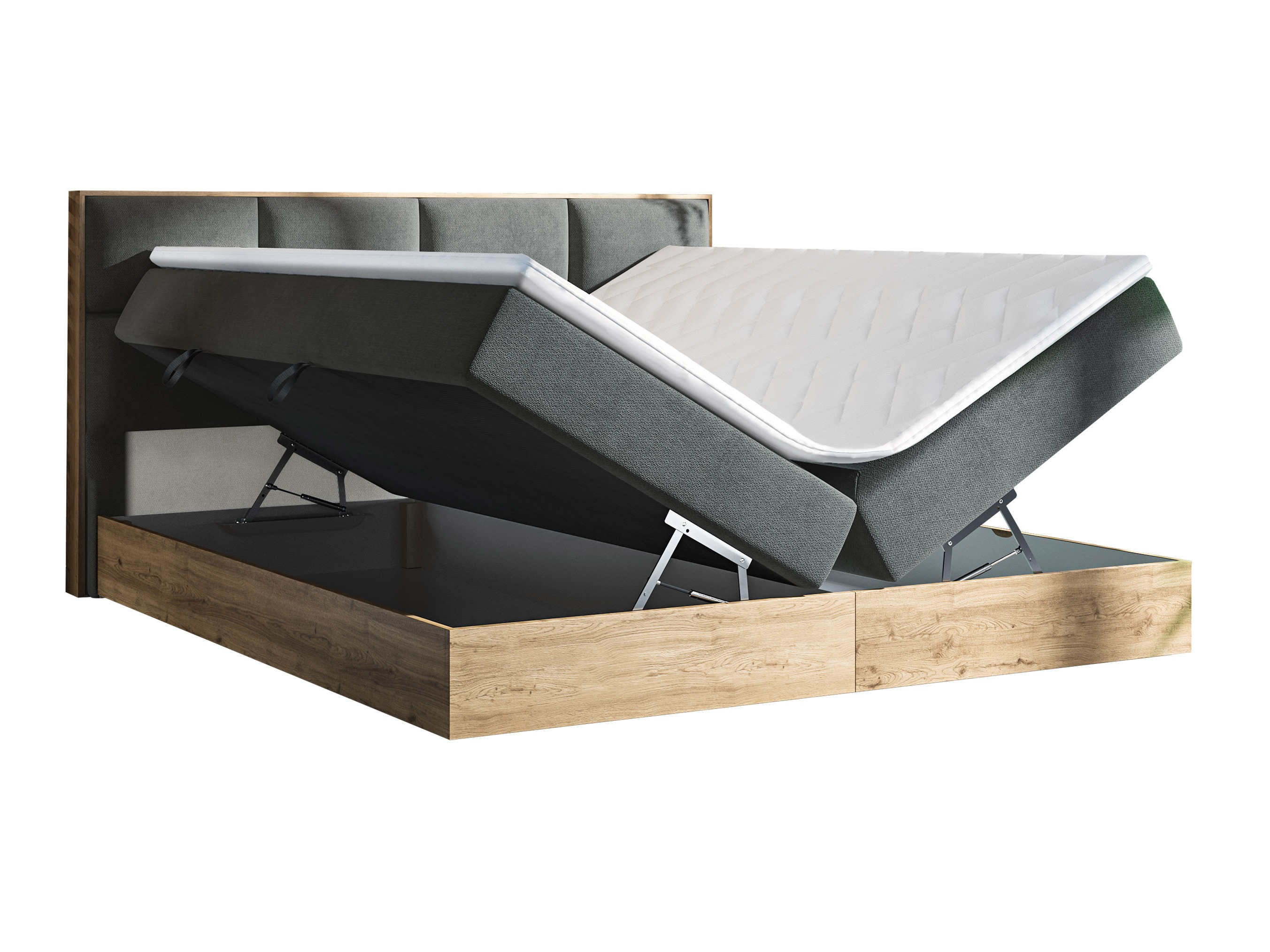 Boxspring krevet ComfiDream Miraena (Zlatni hrast + Soro 21)