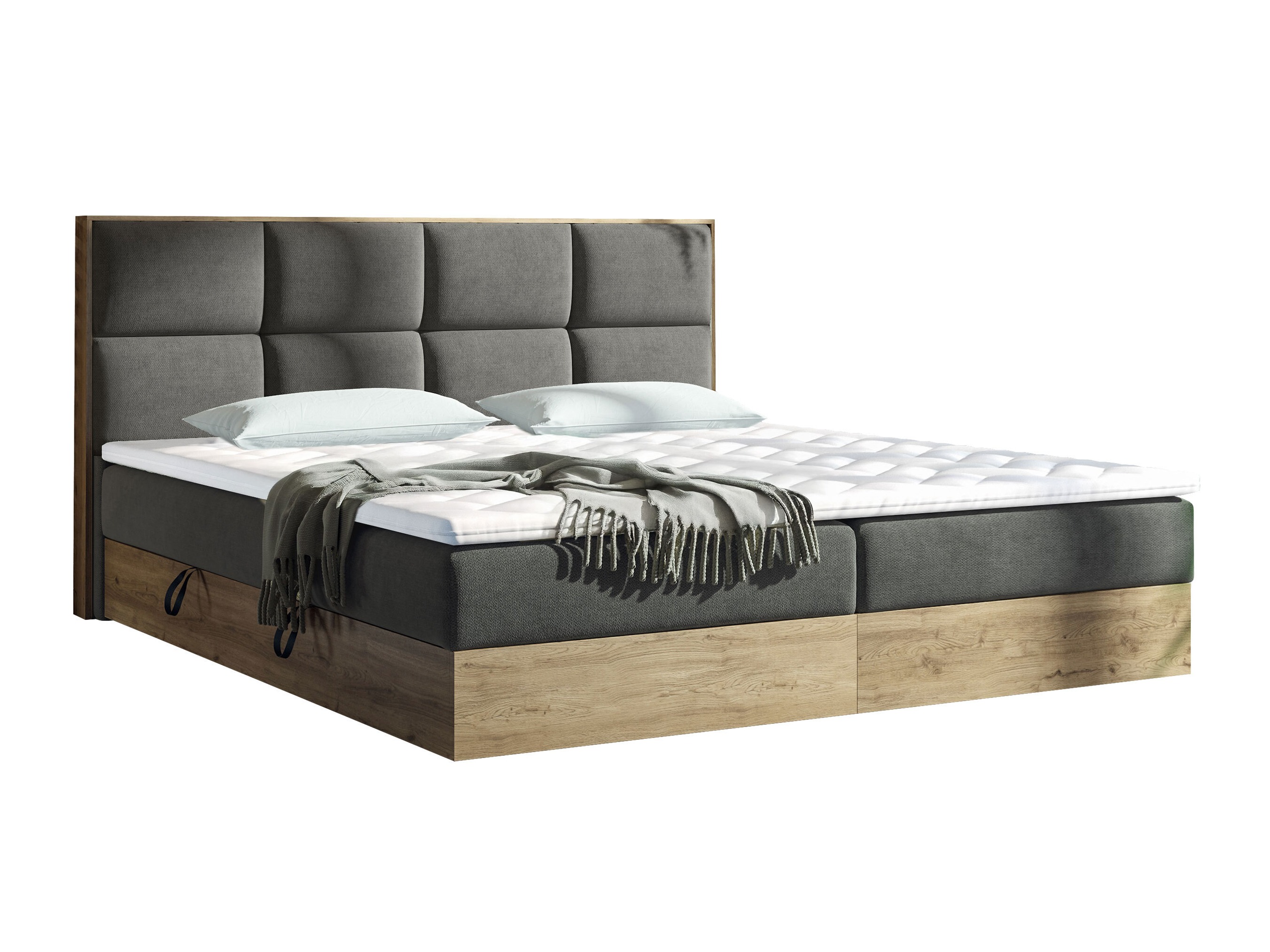 Boxspring krevet ComfiDream Miraena (Zlatni hrast + Soro 97)