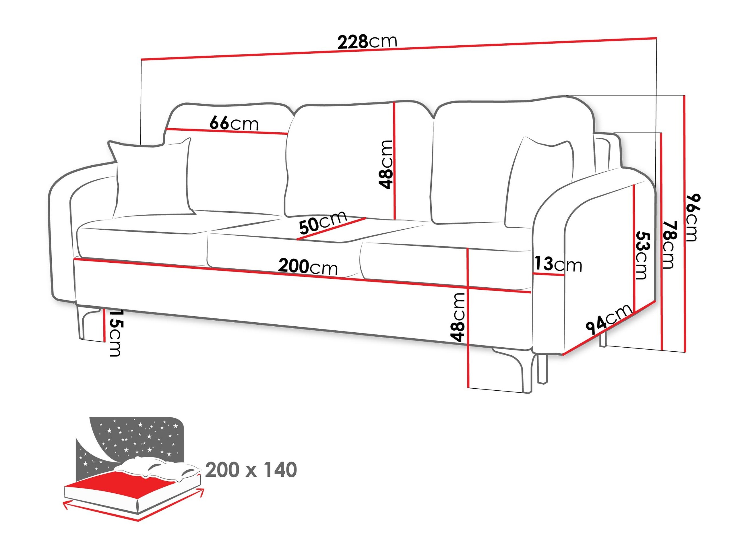 Sofa na razvlačenje Torlua 102 (Manila 19)