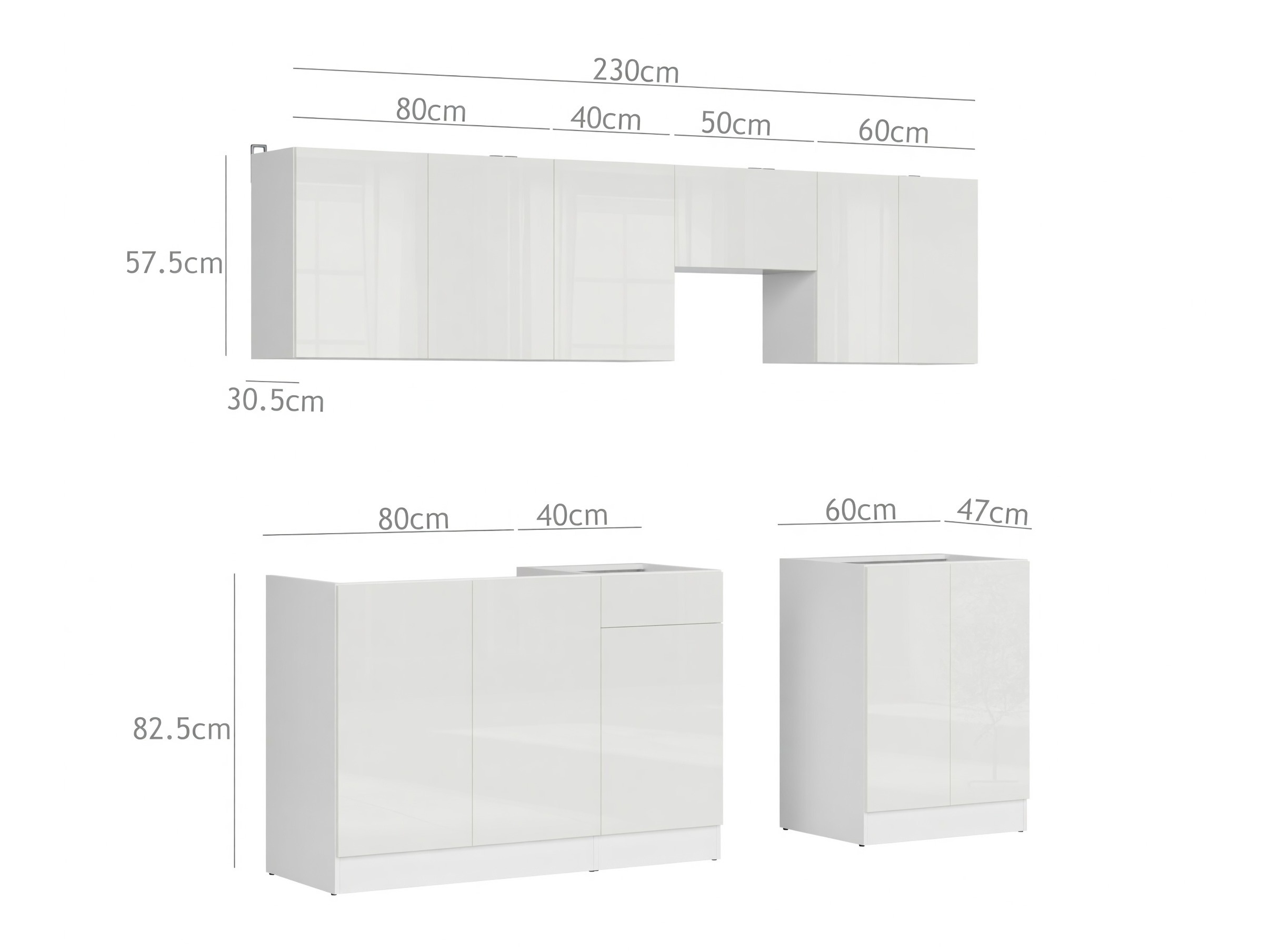 Modularni kuhinjski set Classic Grey 119