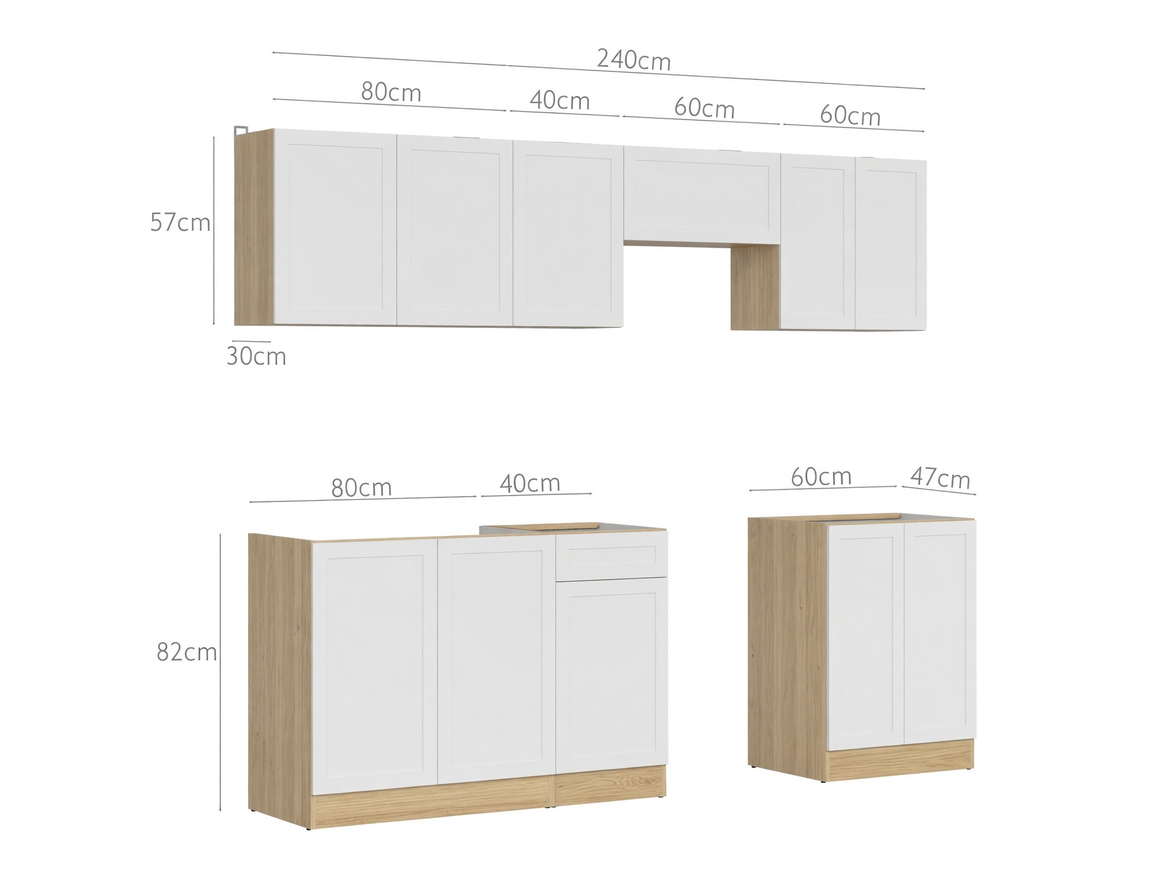 Modularni kuhinjski set Classic Grey 120