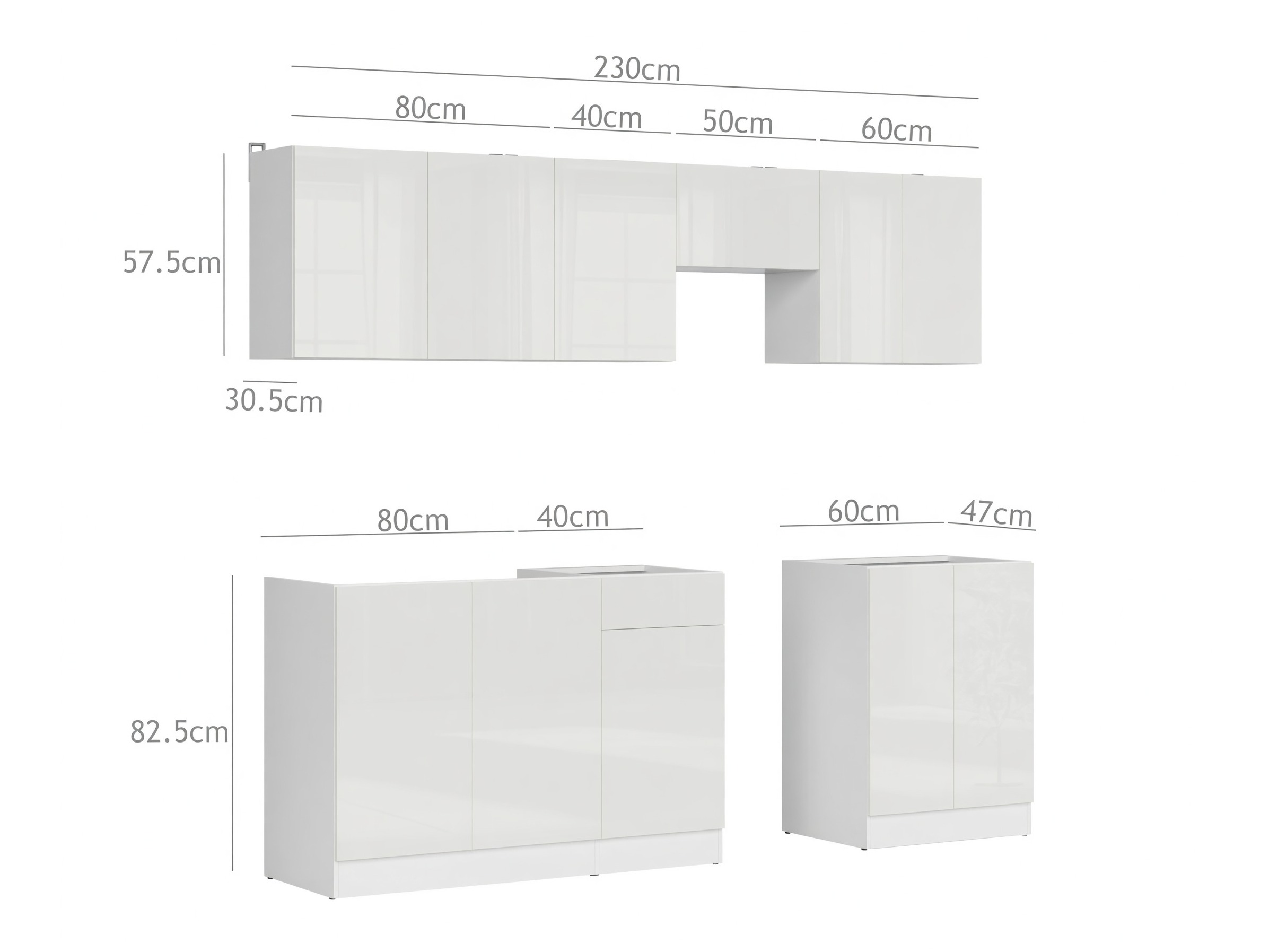 Modularni kuhinjski set Classic White 120