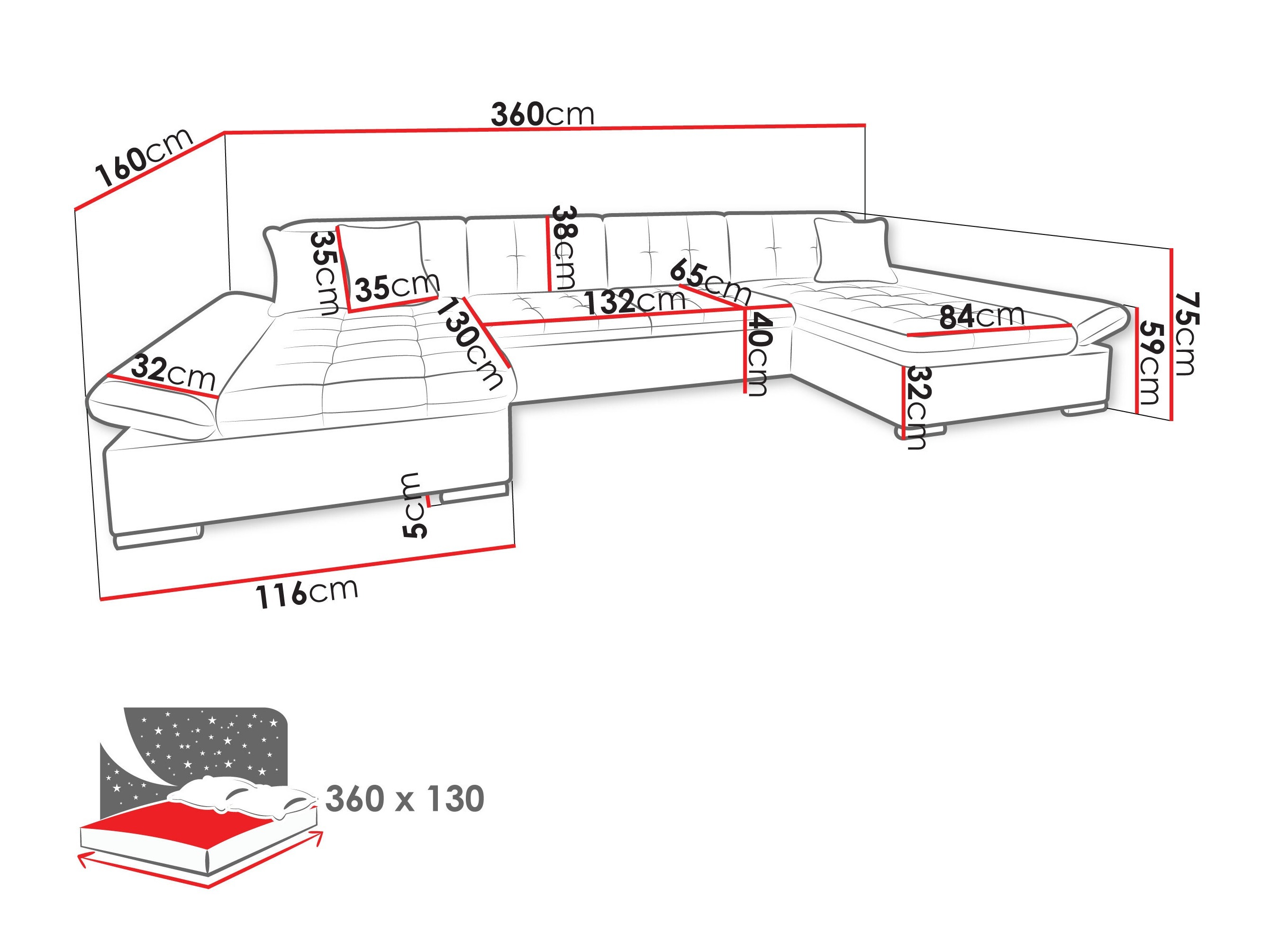 Ugaona garnitura Comfivo Ficus (Flow 22)