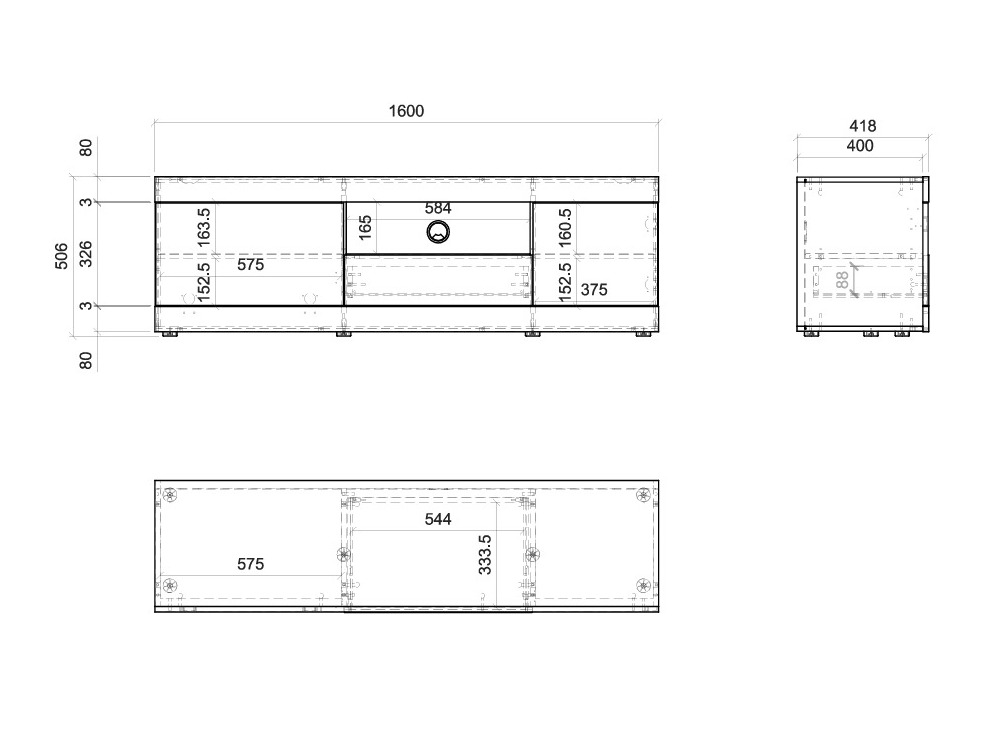 TV komoda Orlcali 100