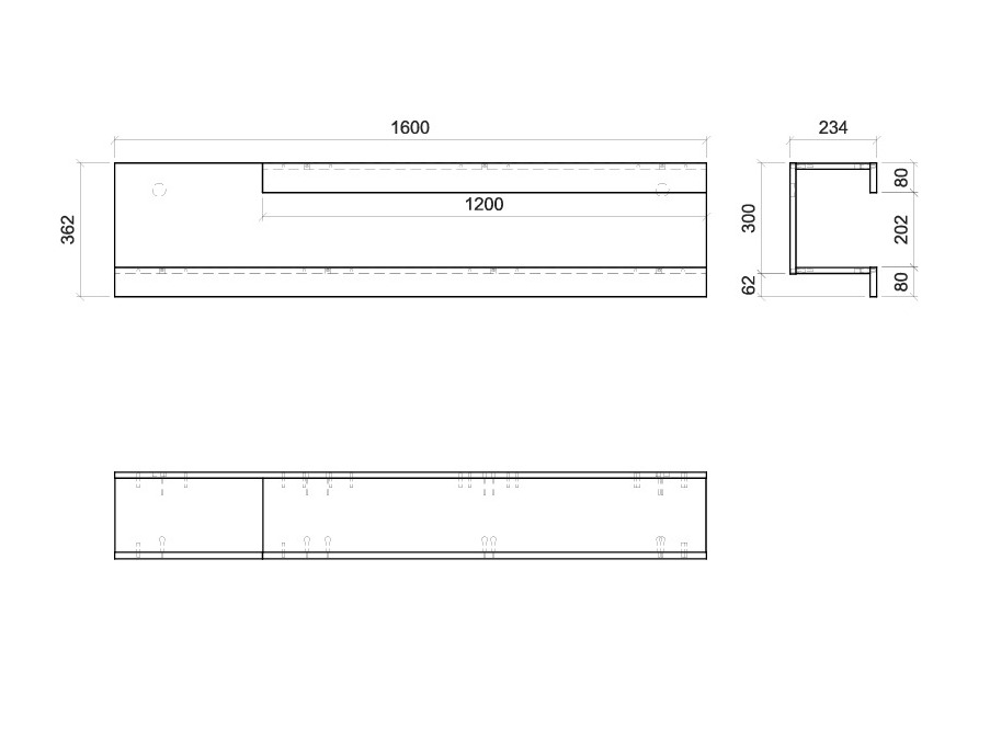 Zidna polica Orlcali 104