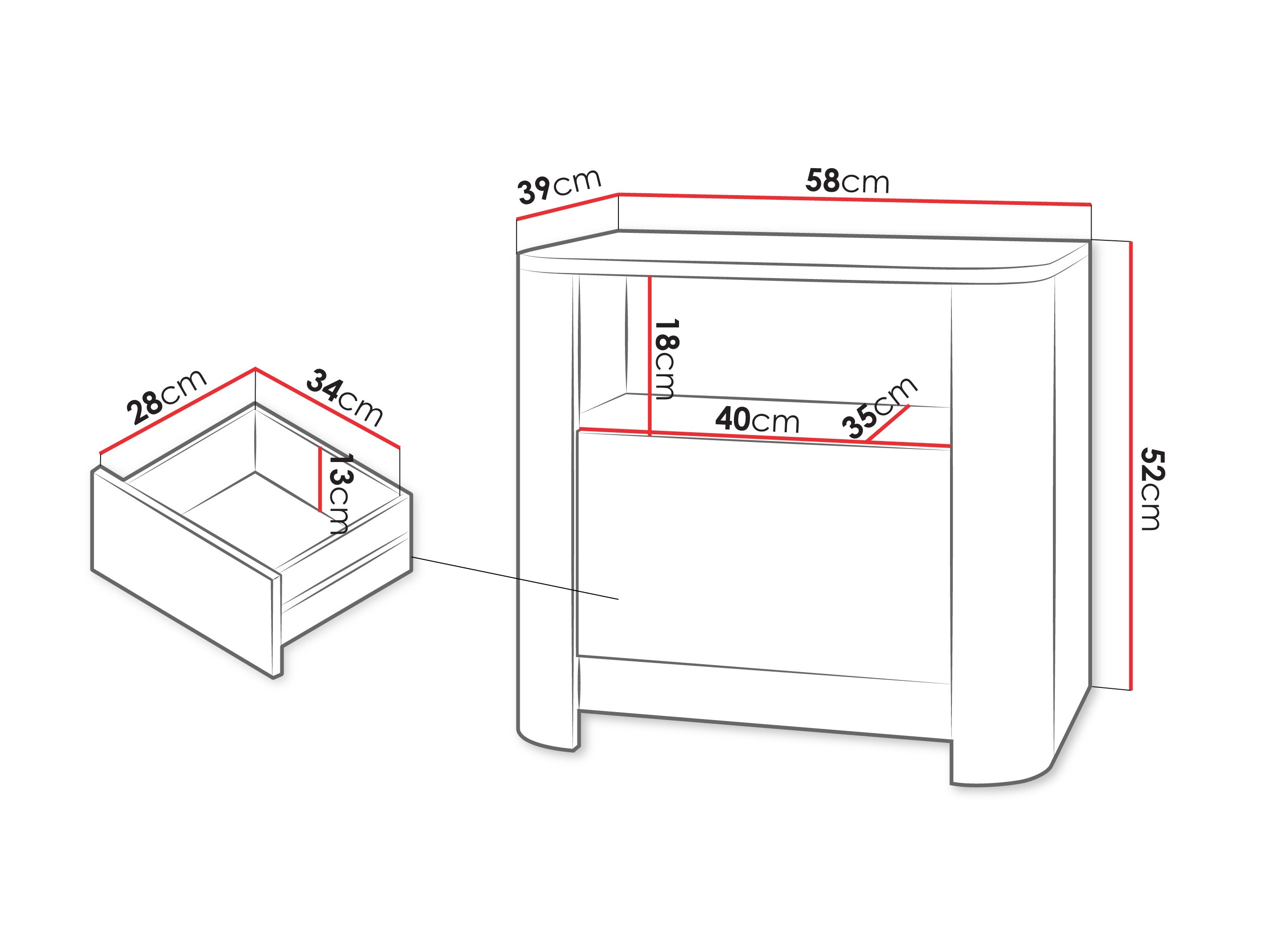 Noćni ormarić Somore 104