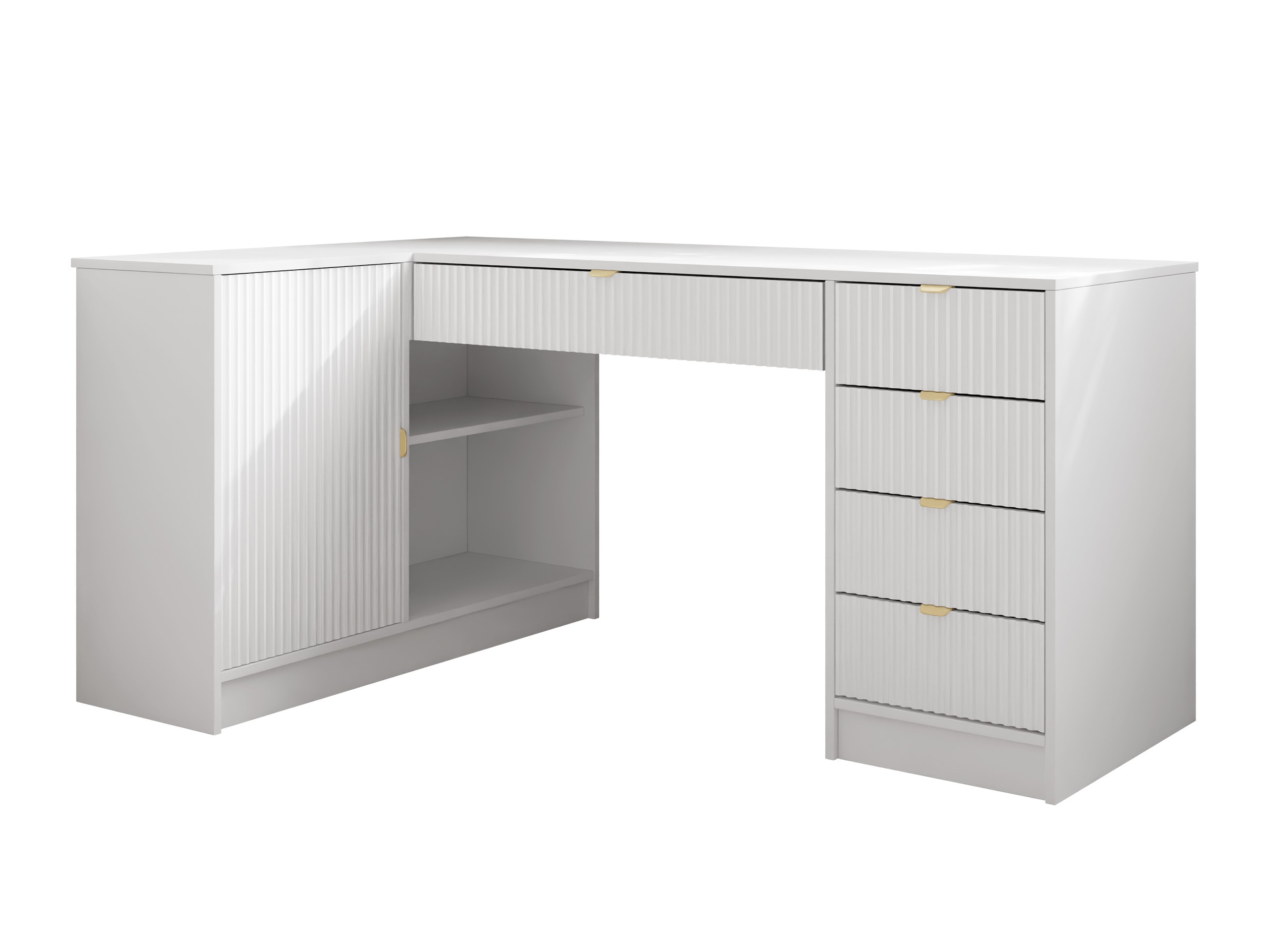 Ugaoni kancelarijski sto Comfivo Papilio II (Belo)