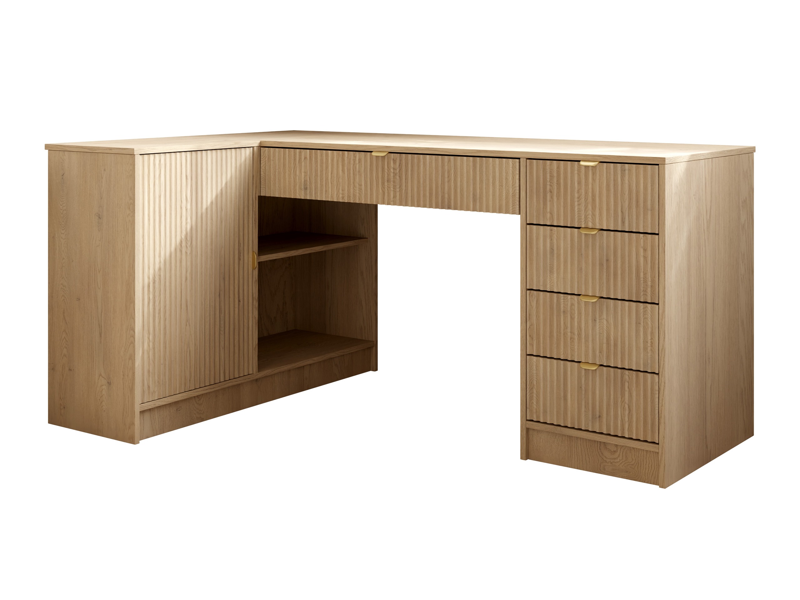 Ugaoni kancelarijski sto Comfivo Papilio II (Hrast)