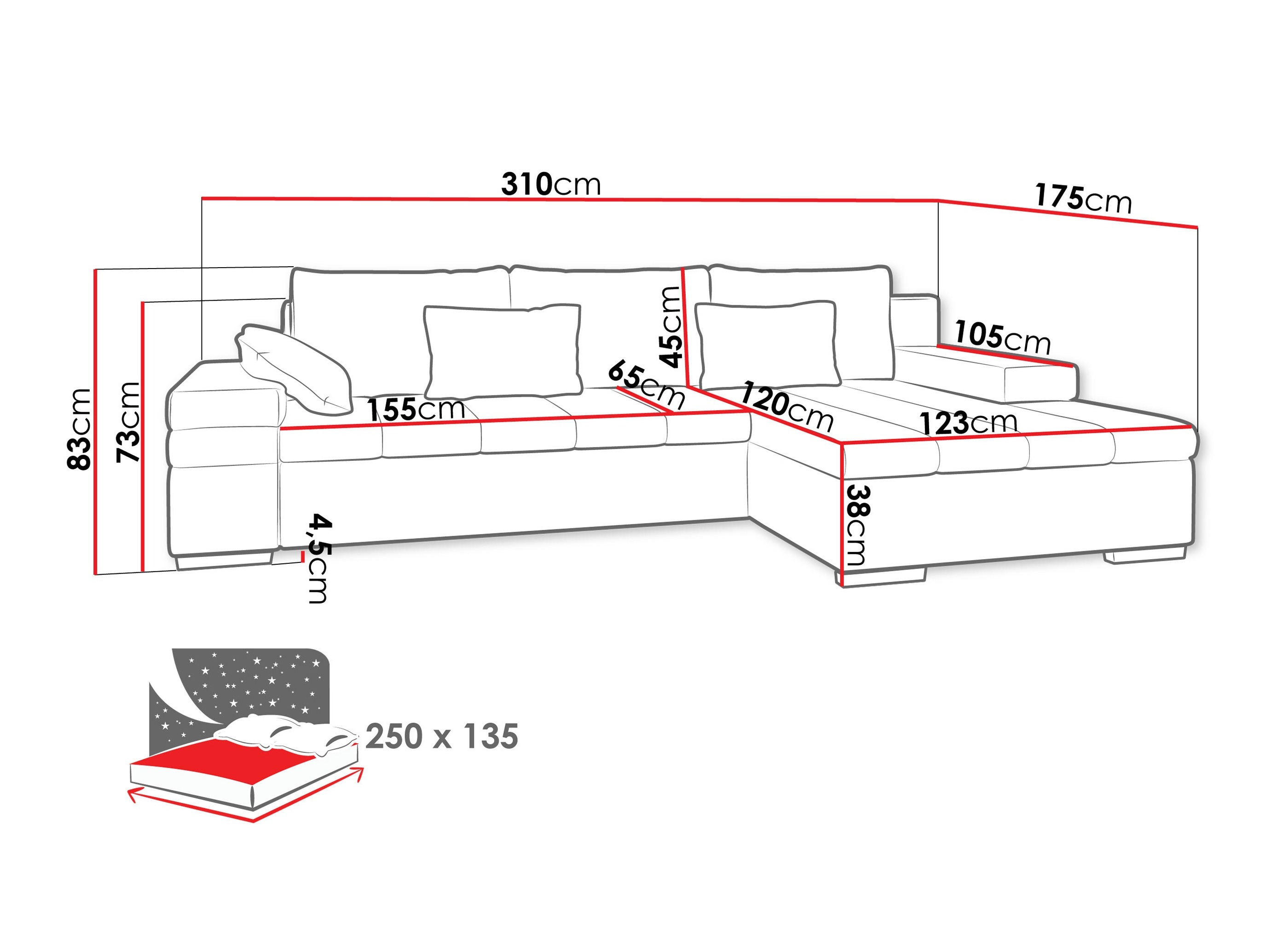 Ugaona garnitura Comfivo Olivetum (Levo)