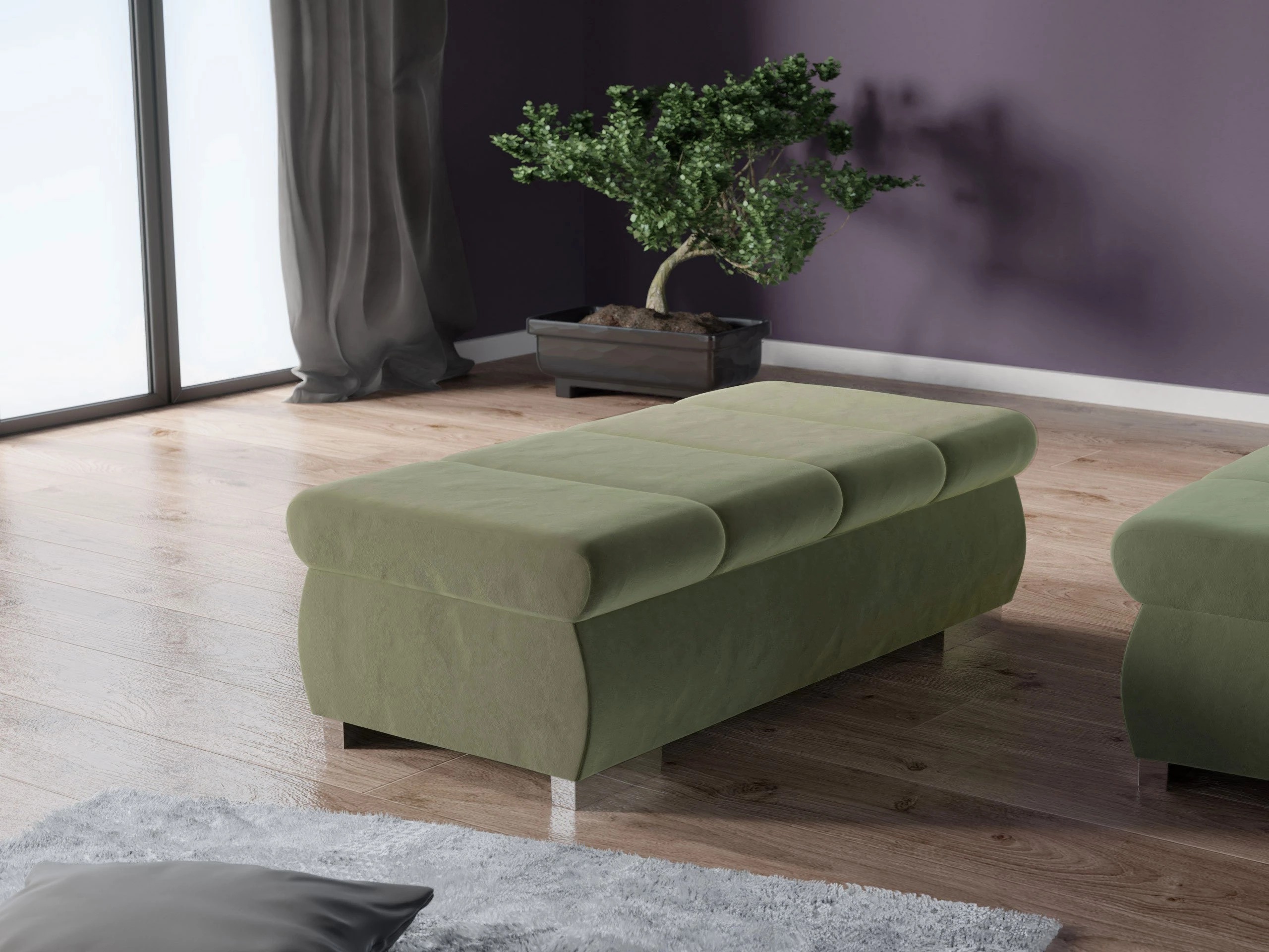 Tapacirana klupa Comfivo Olivetum I (Magic Velvet 2243)