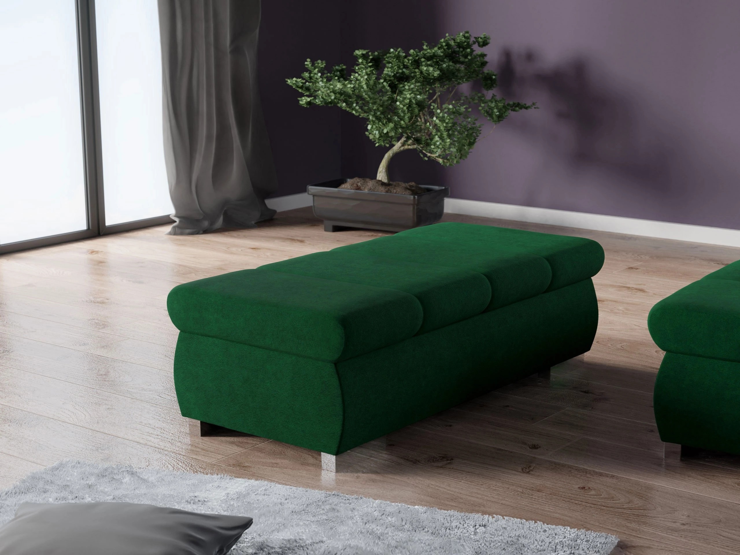 Tapacirana klupa Comfivo Olivetum I (Uttario Velvet 2951)