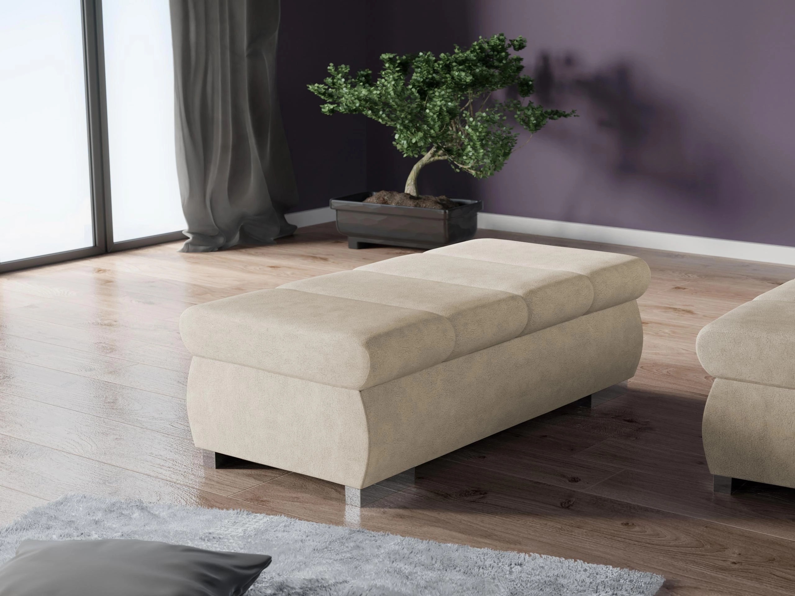 Tapacirana klupa Comfivo Olivetum I (Uttario Velvet 2979)