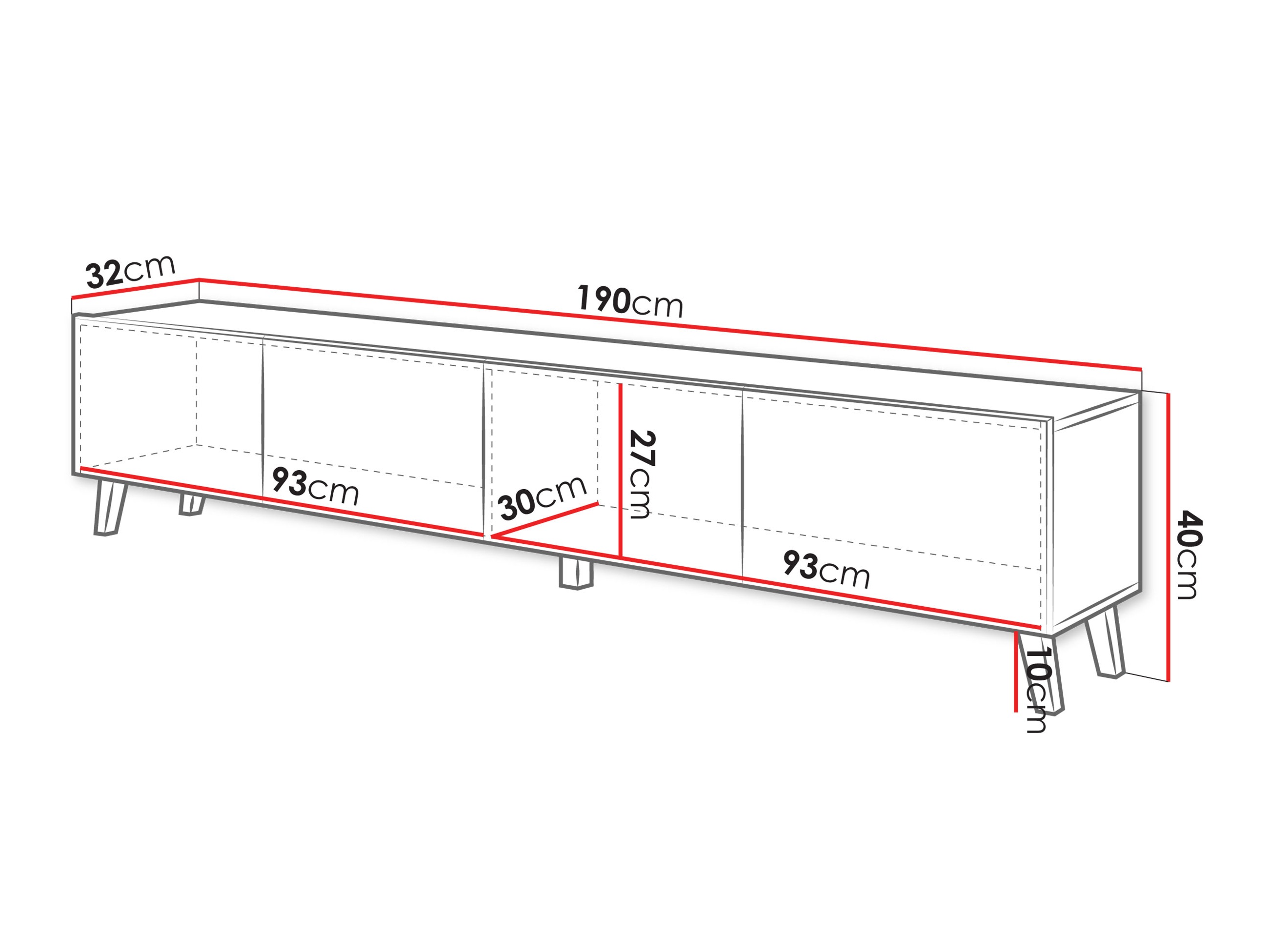 TV komoda Levtive 101 (Grafit)