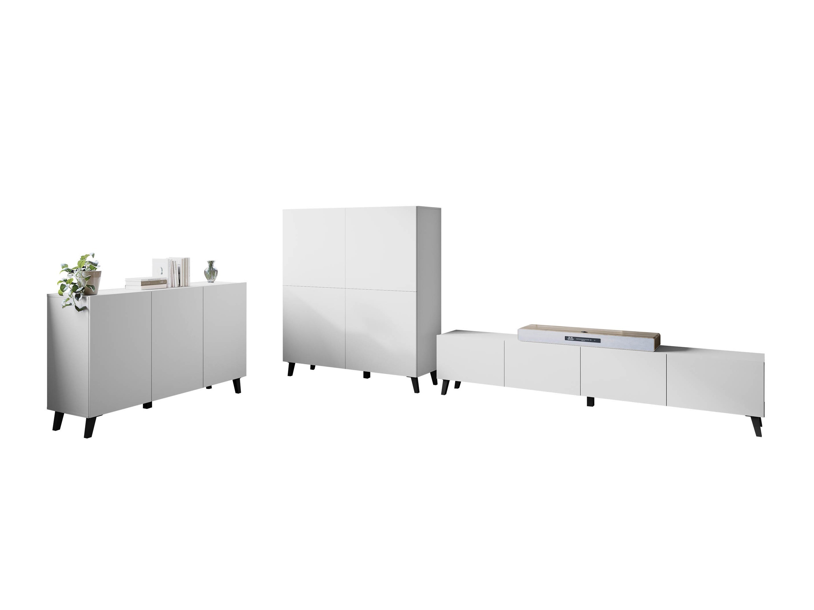 Set za dnevnu sobu Levtive 105 (Belo)