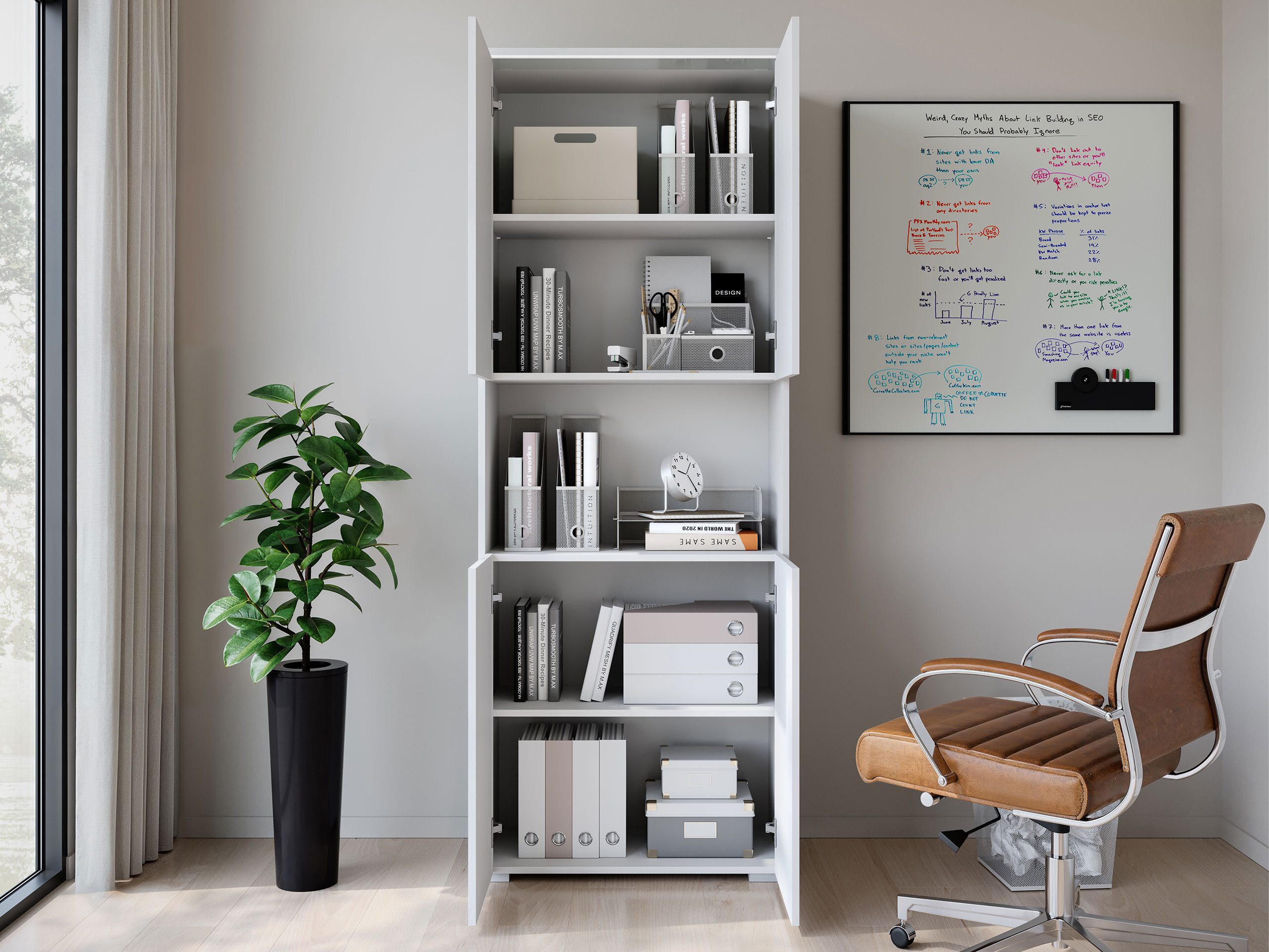 Polica Mirfivo 106 (Belo + Sjajno belo)