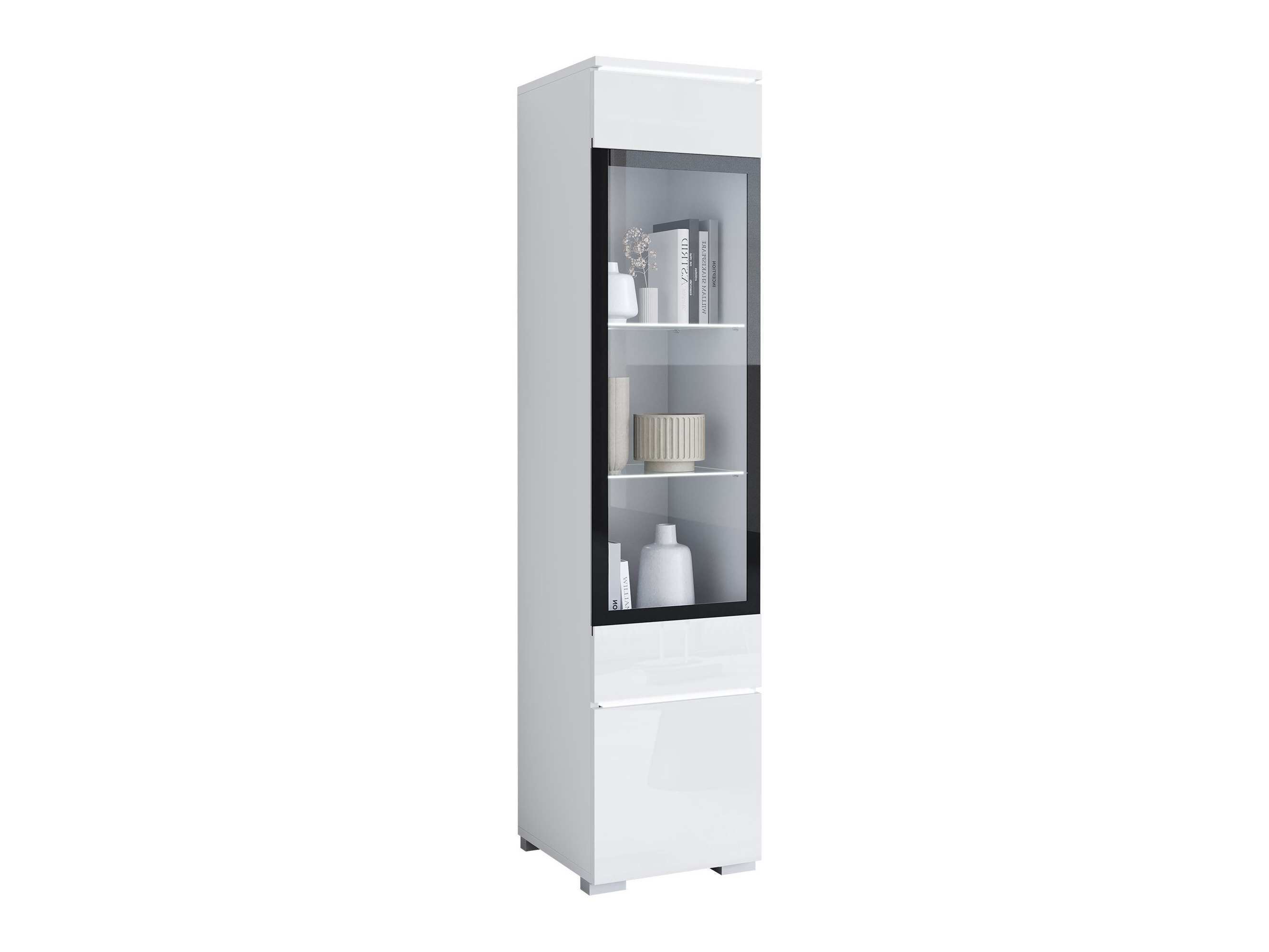 Polica Mirfivo 109 (Belo + Sjajno belo)