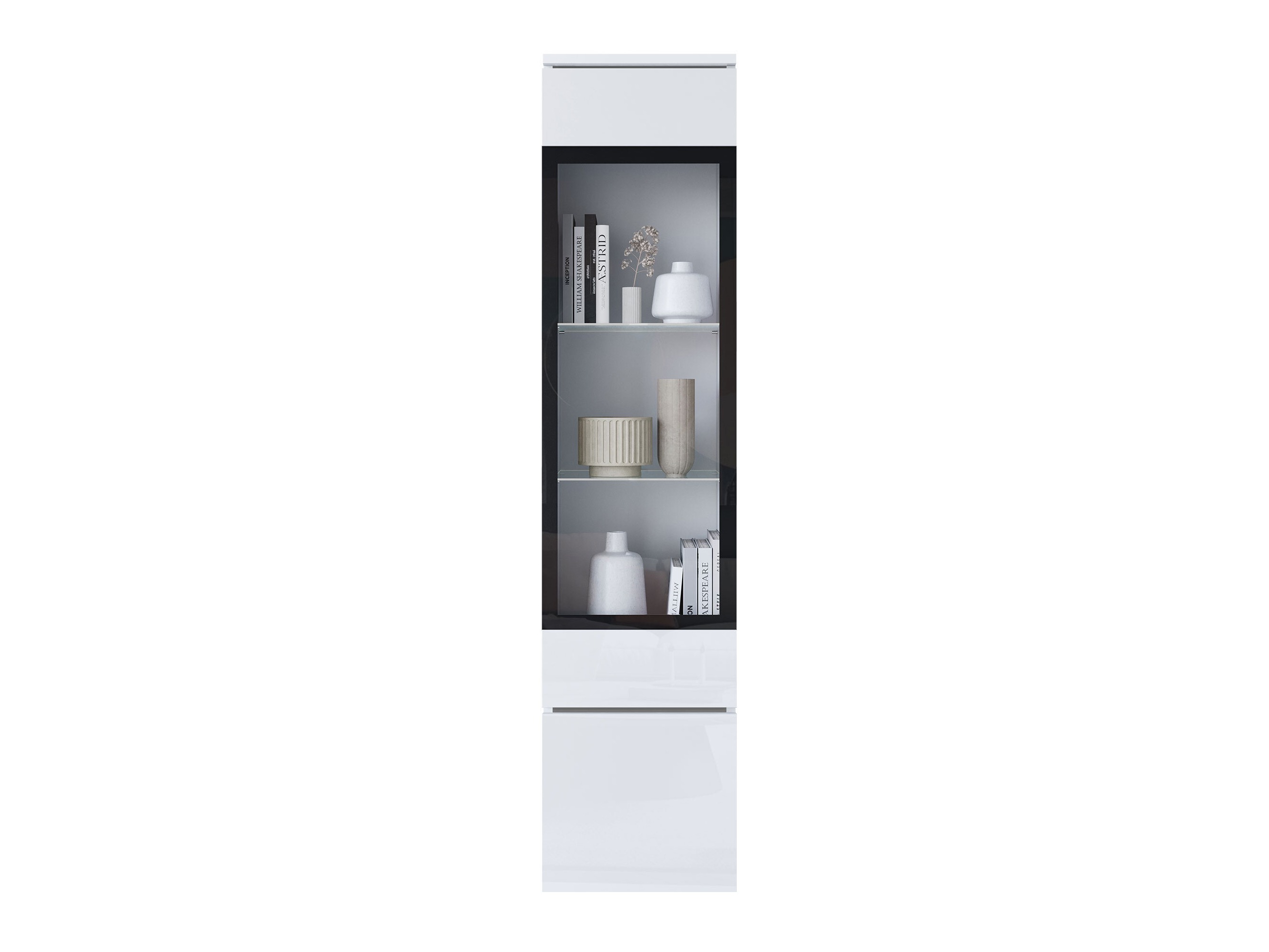 Polica Mirfivo 109 (Belo + Sjajno belo)