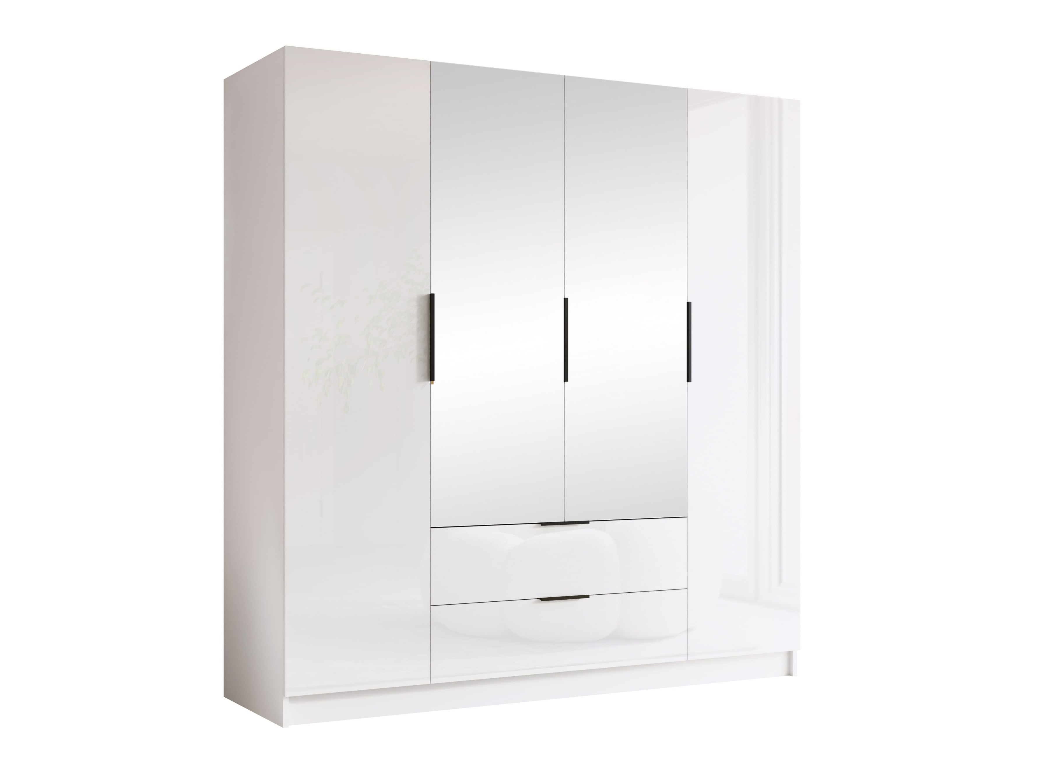 Ormar Closico Cadron II (Belo + Sjajno belo)