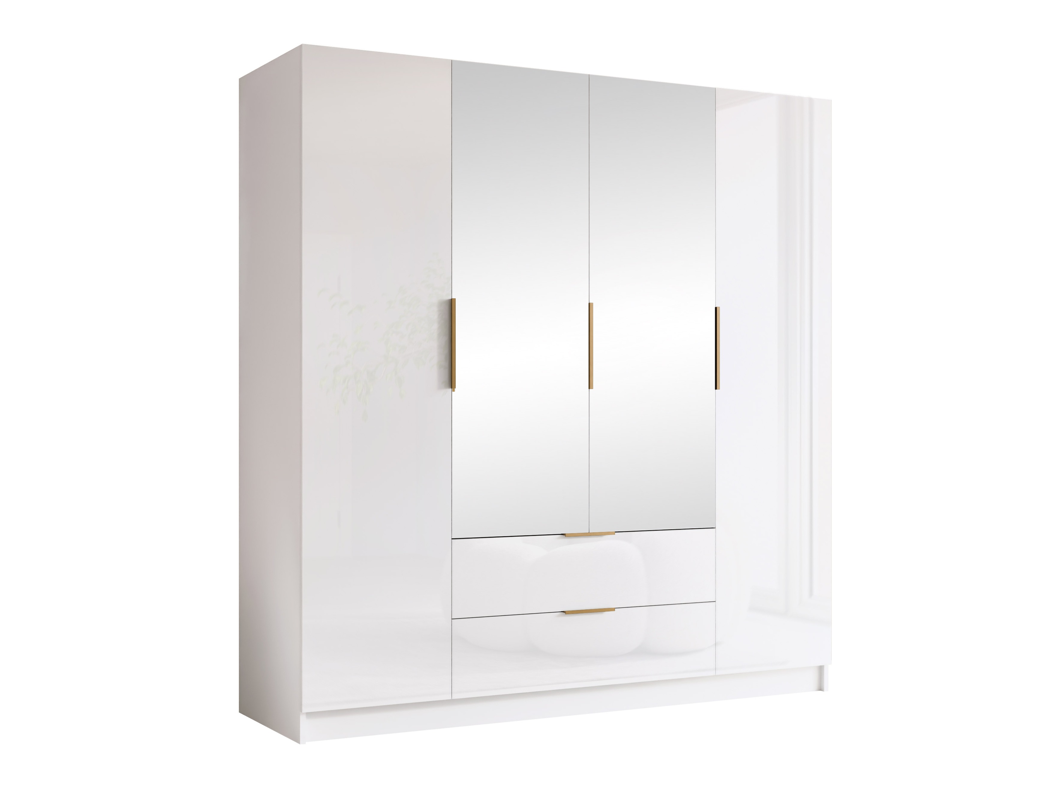 Ormar Closico Cadron II (Belo + Sjajno belo)