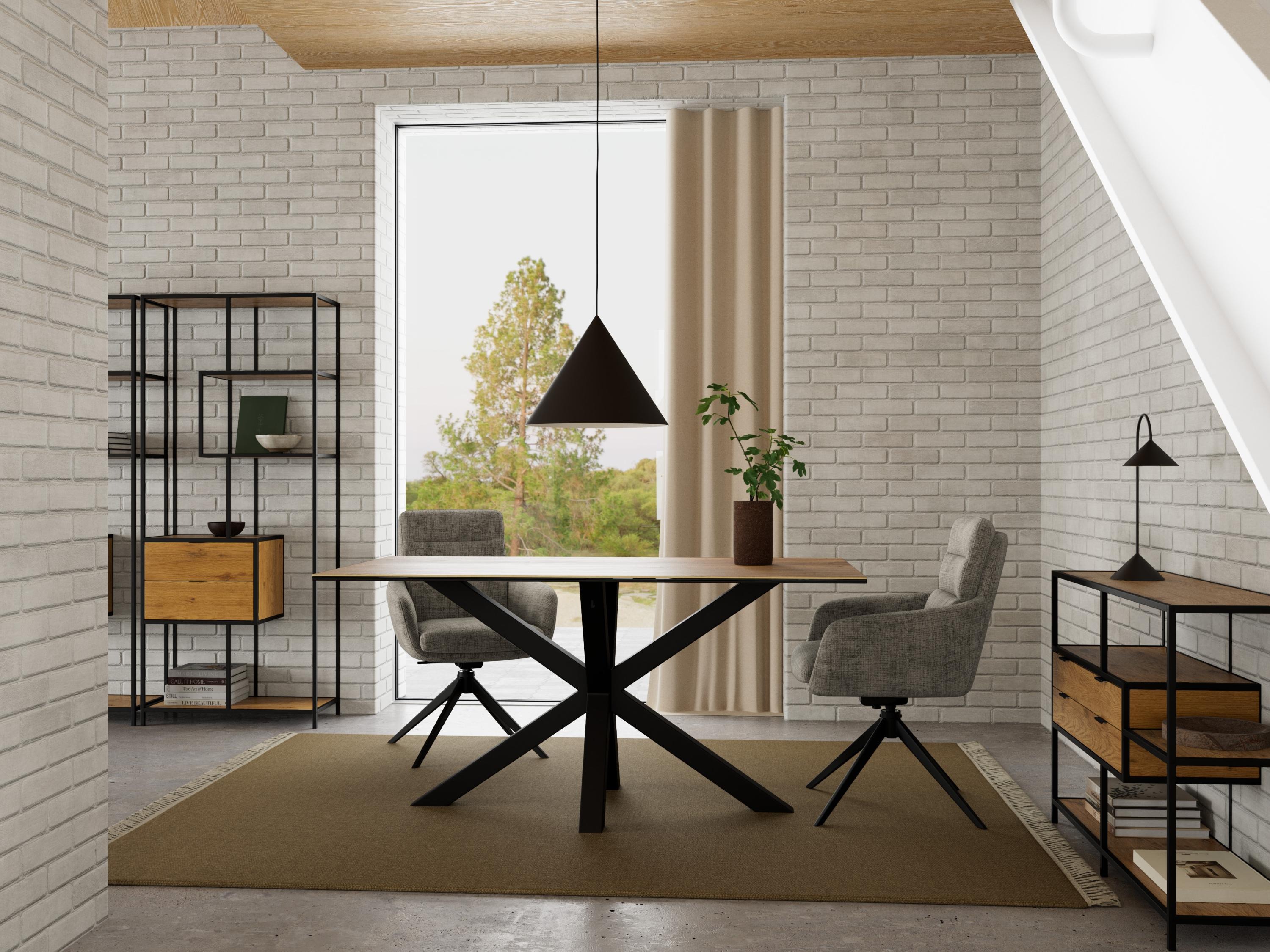Stolica Norsica 1034 (Crno + Sivo)
