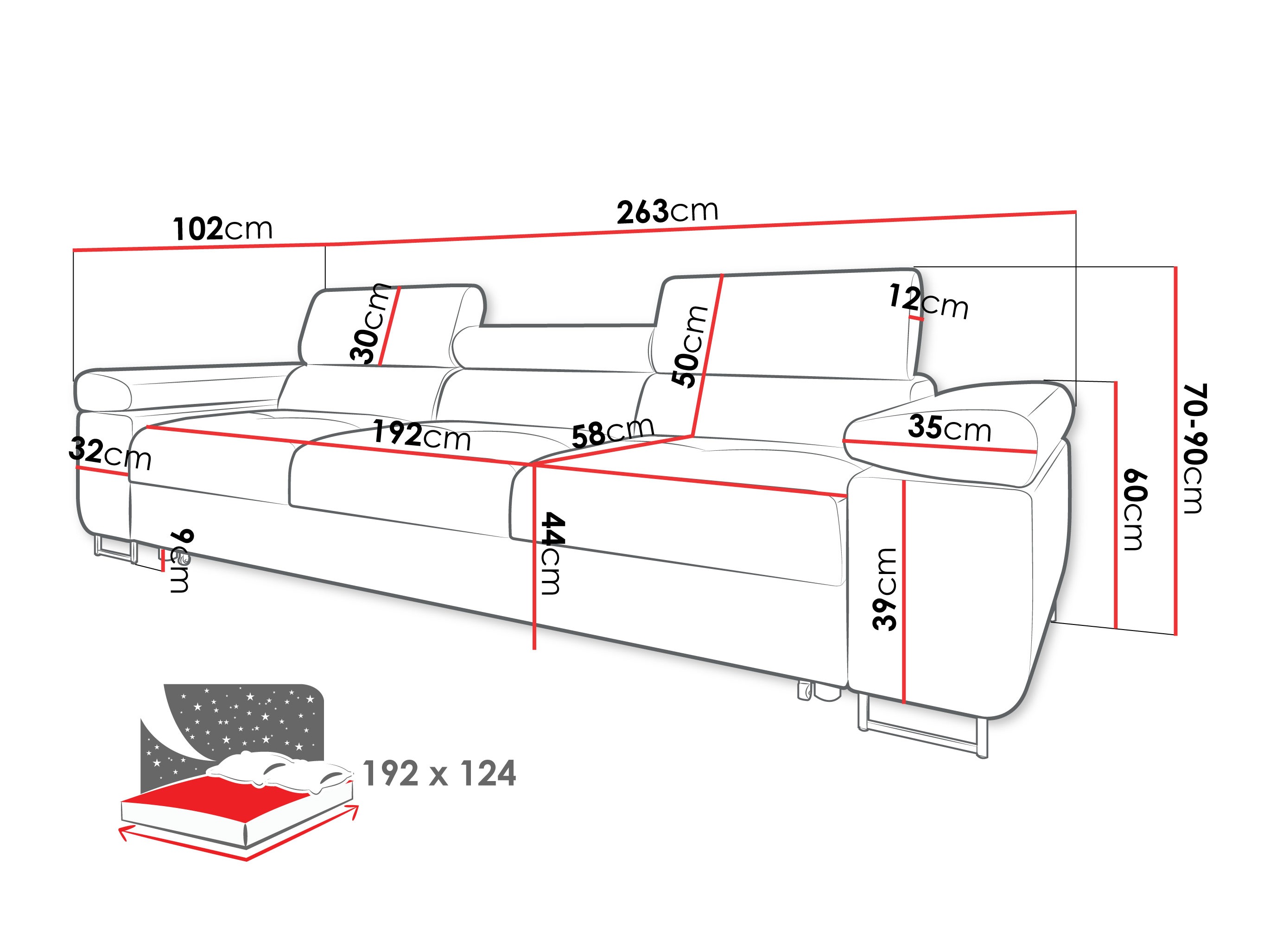 Sofa na razvlačenje Comfivo Vinetum (Poso 06)