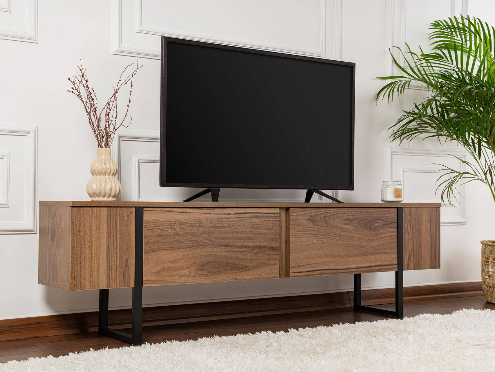 TV komoda Novato 105 (Orah + Crno)