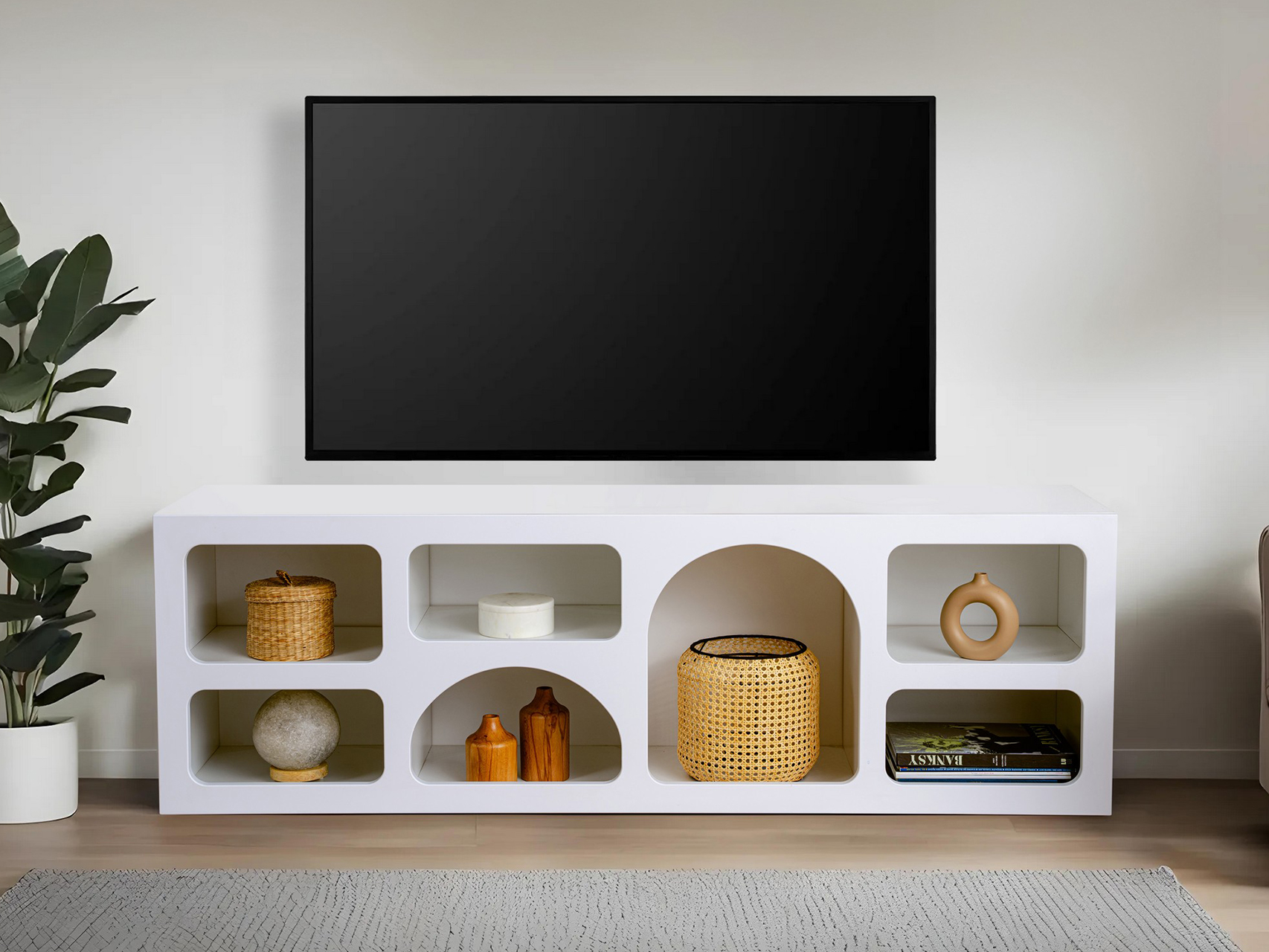 TV komoda Novato 143 (Belo)