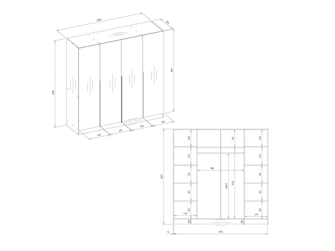 Ormar Mandeville 370 (Belo + Crno)