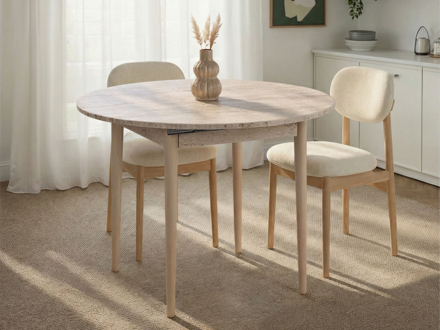 Sto Novato 148 (Hrast + Svetlo Travertine)