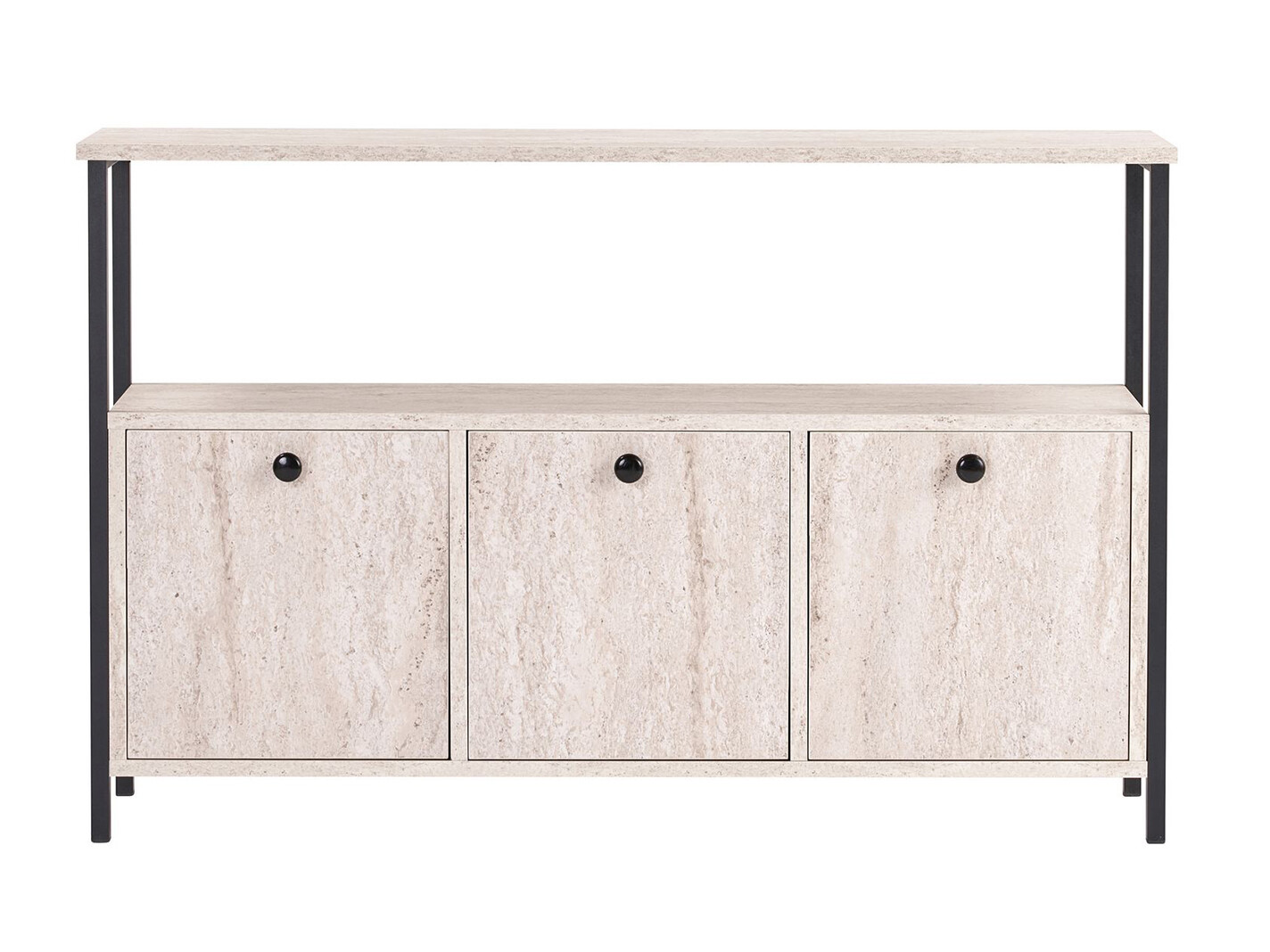 Ormarić Novato 149 (Crno + Svetlo Travertine)