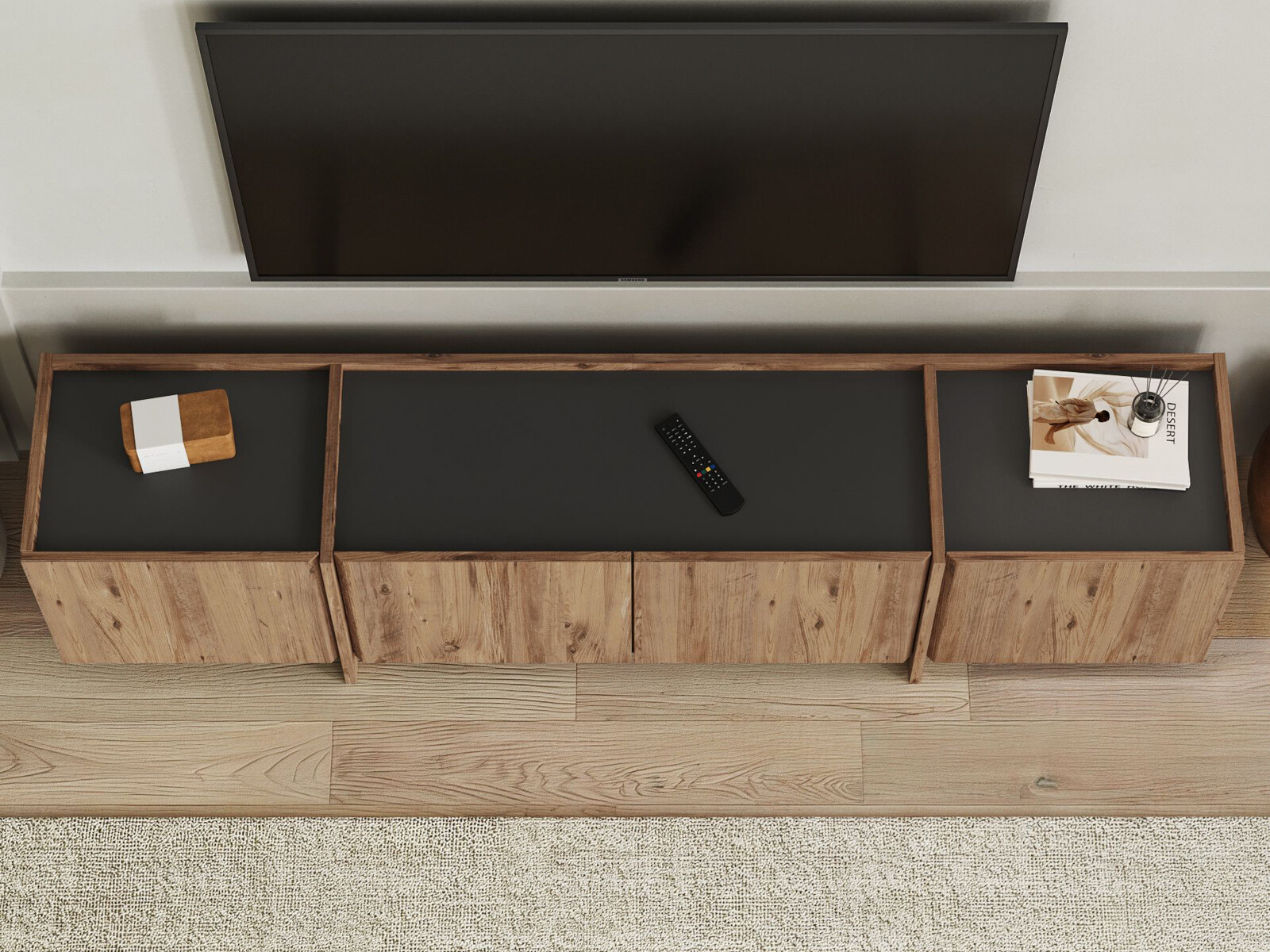 TV komoda Novato 152 (Antracit + Bor)
